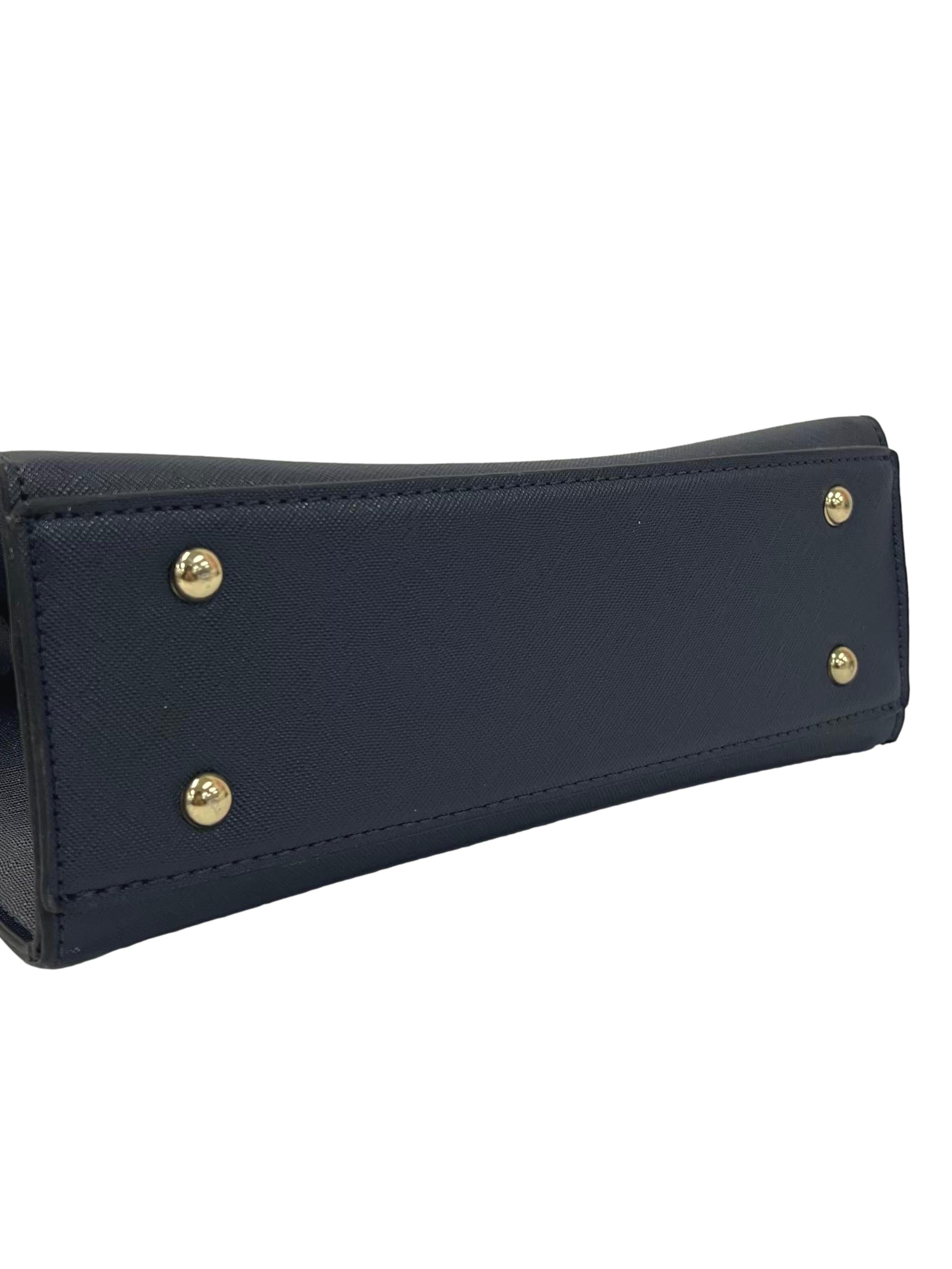 Navy Emma Dual Zip Sling Bag