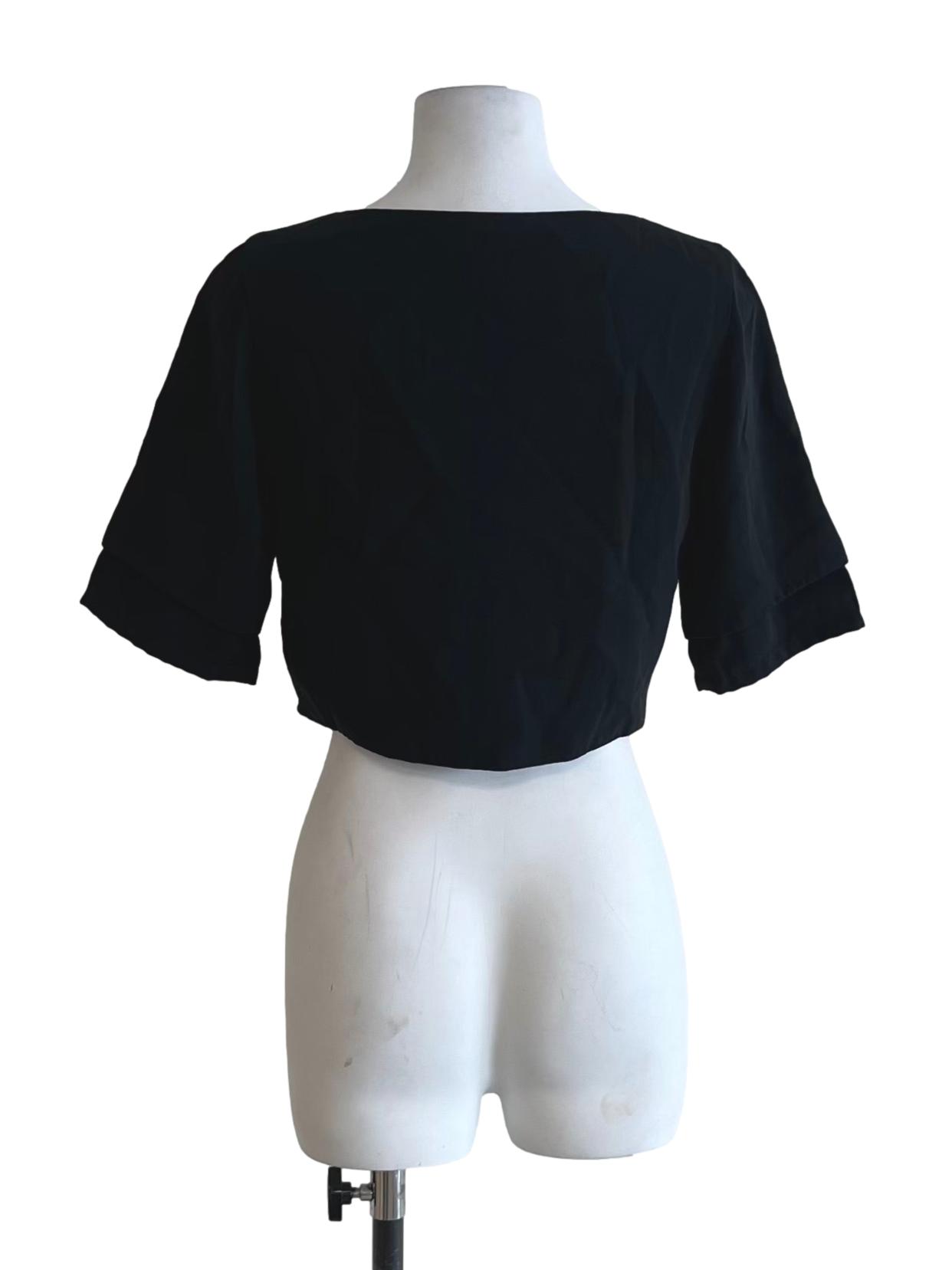 Black V-Neckline Blouse