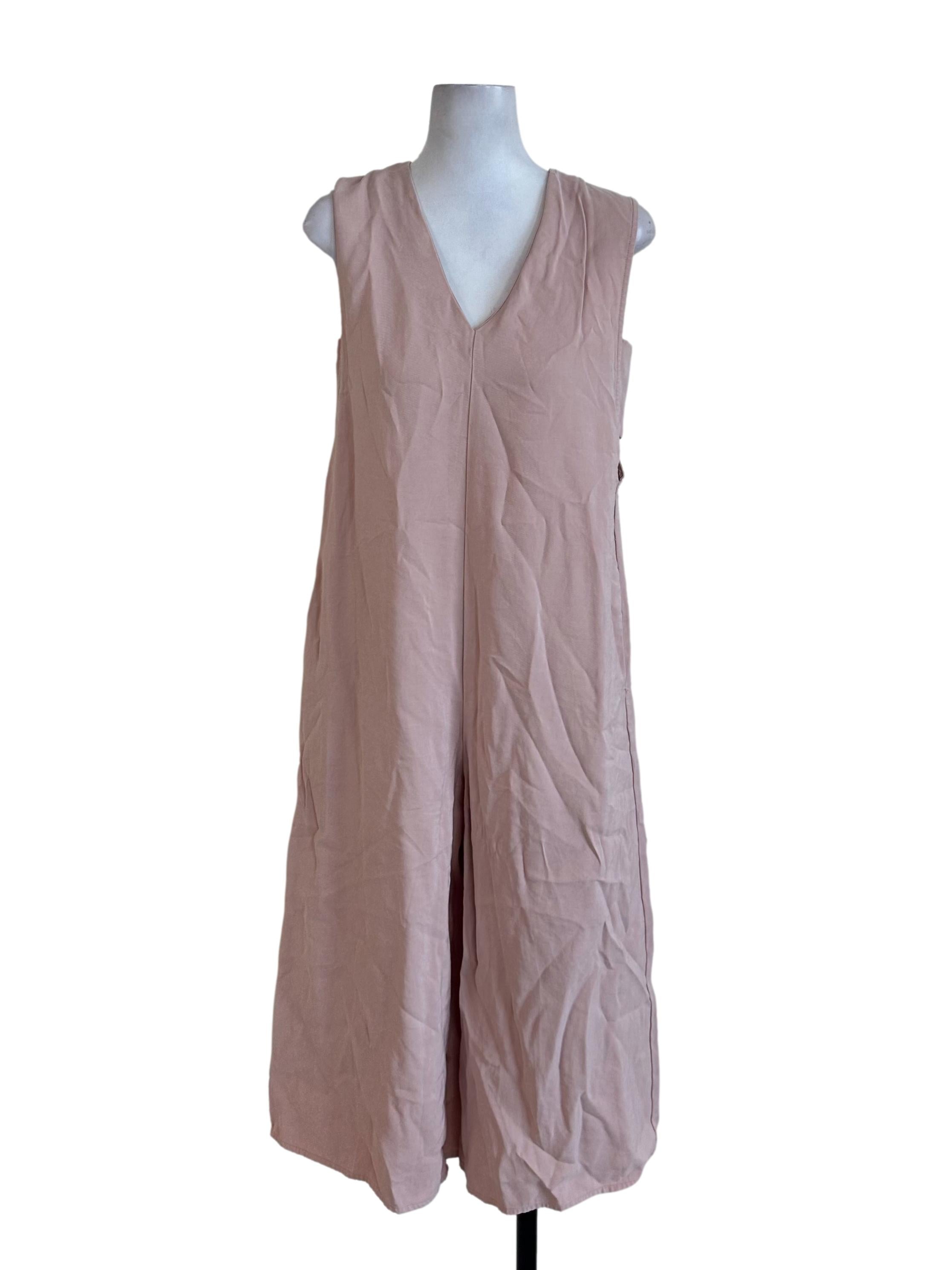 Light Pink V Neck Jumpsuit