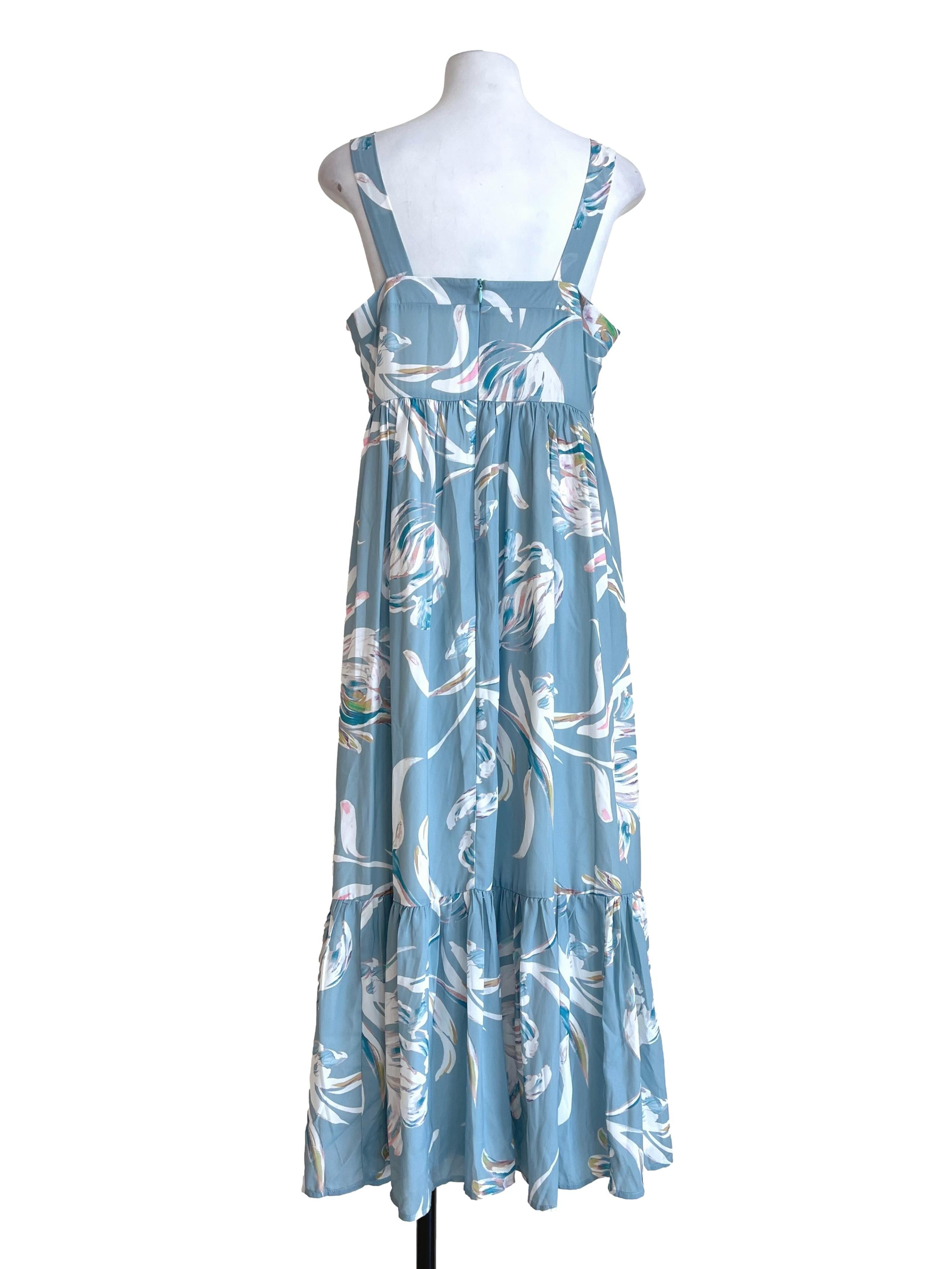 Cerulean Blue Square A-Line Dress