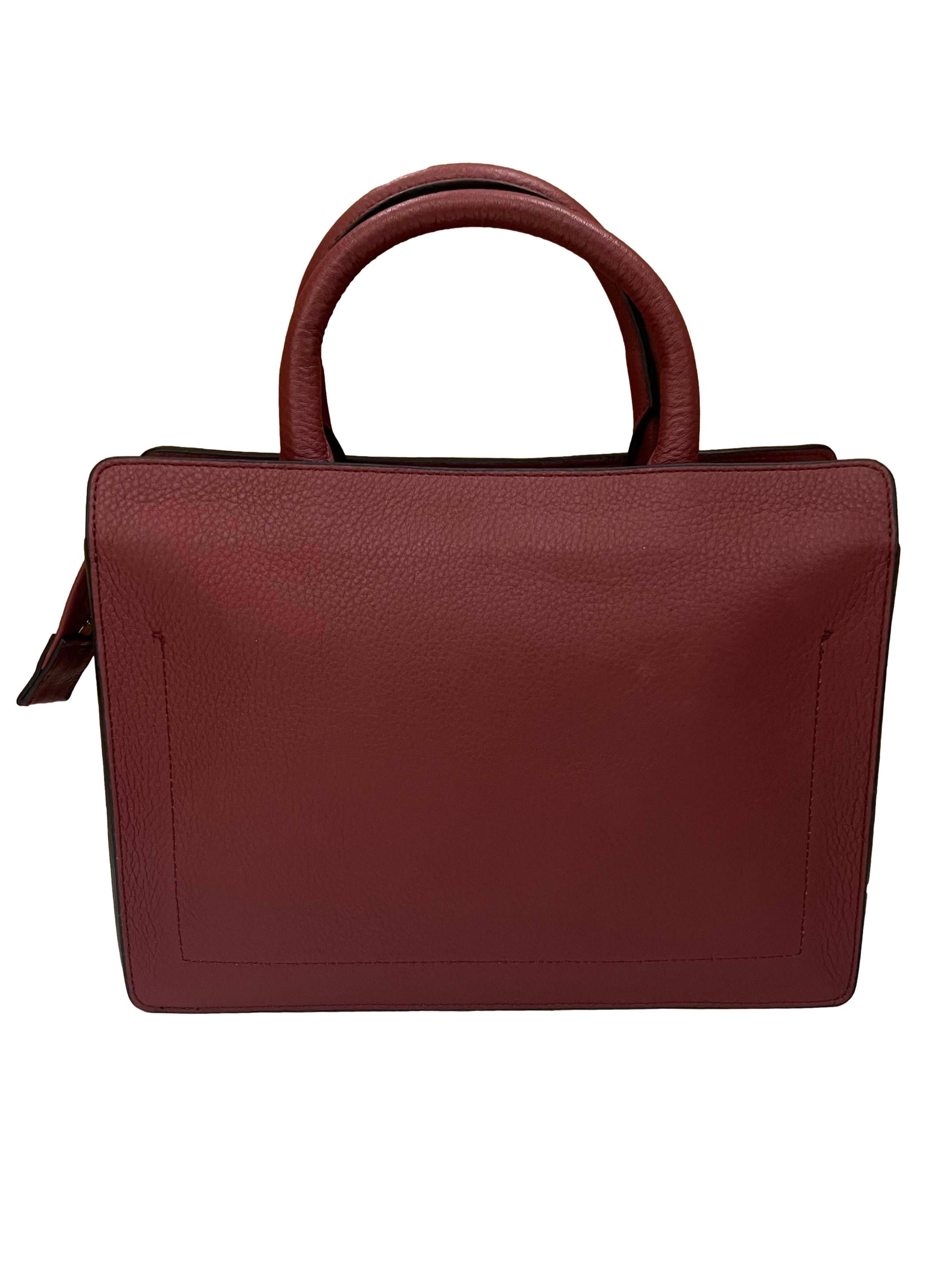 Maroon Leather Oad Handbag CSN