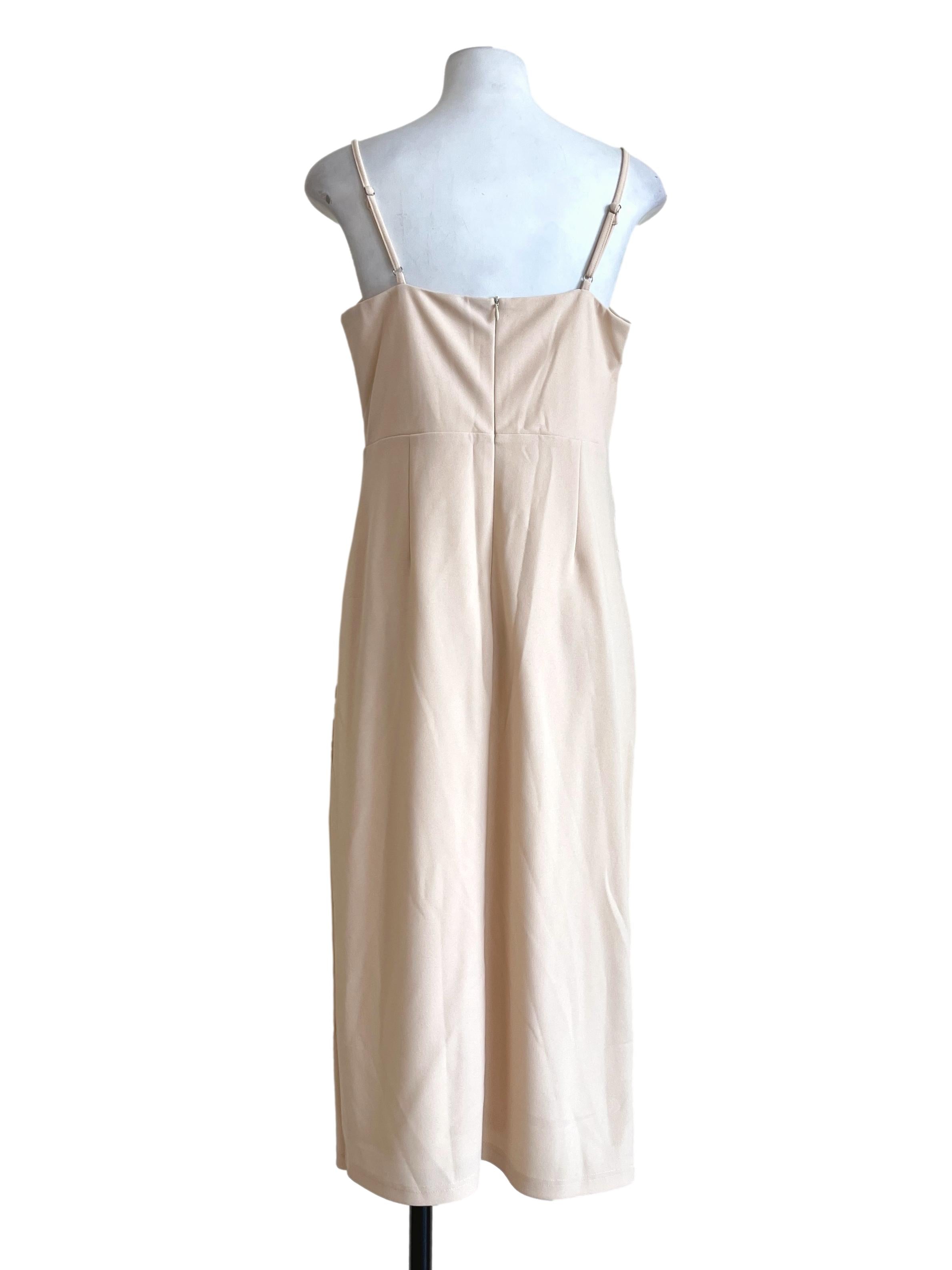 Peach Pink Straight A-Line Dress