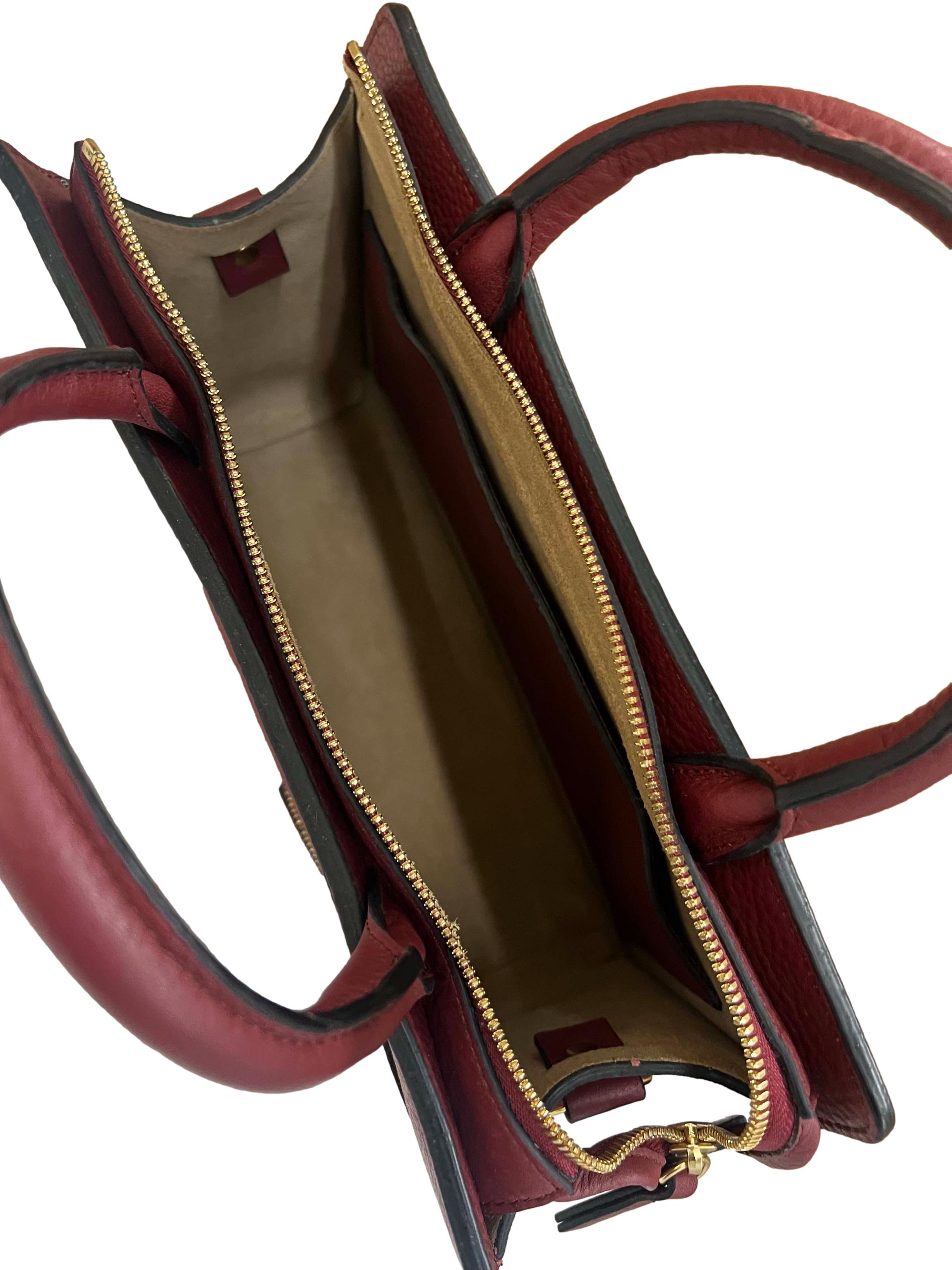 Maroon Leather Oad Handbag CSN