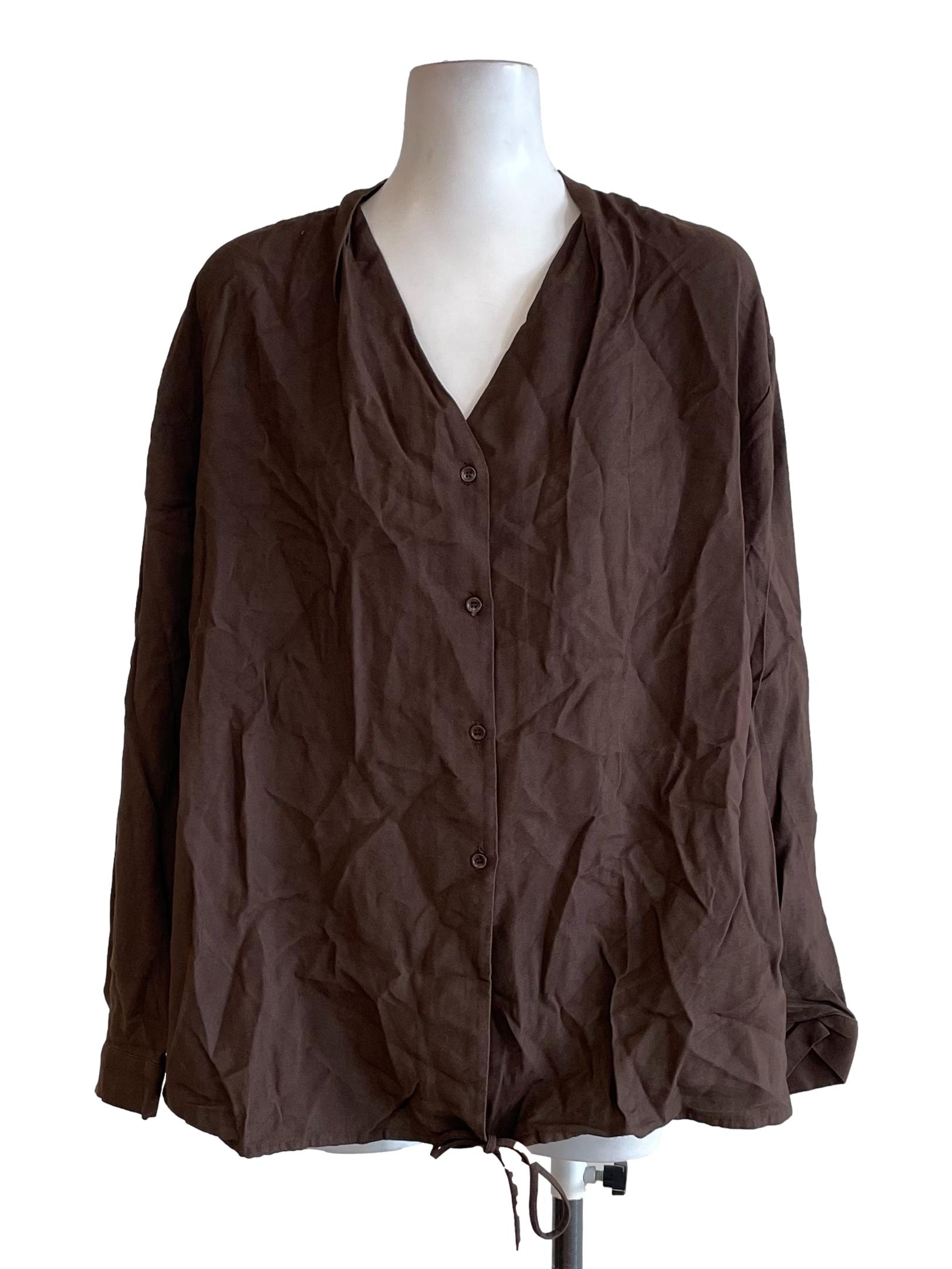 Wood V Neck Blouse