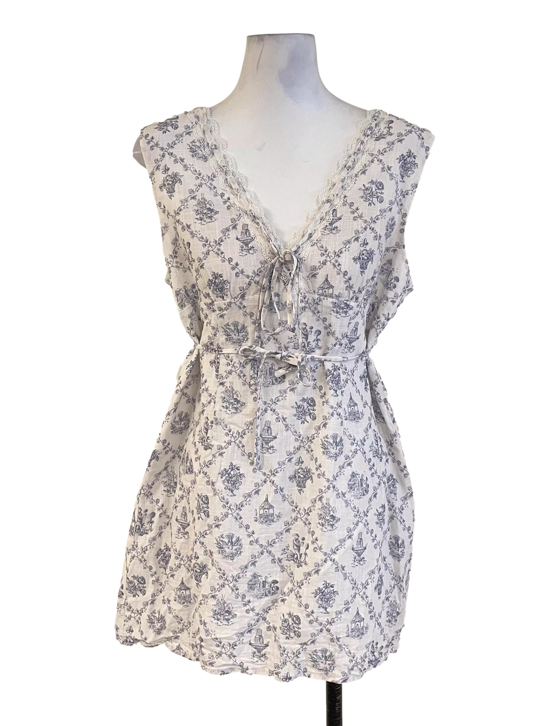 White Floral Wendy Wrap Lace Dress