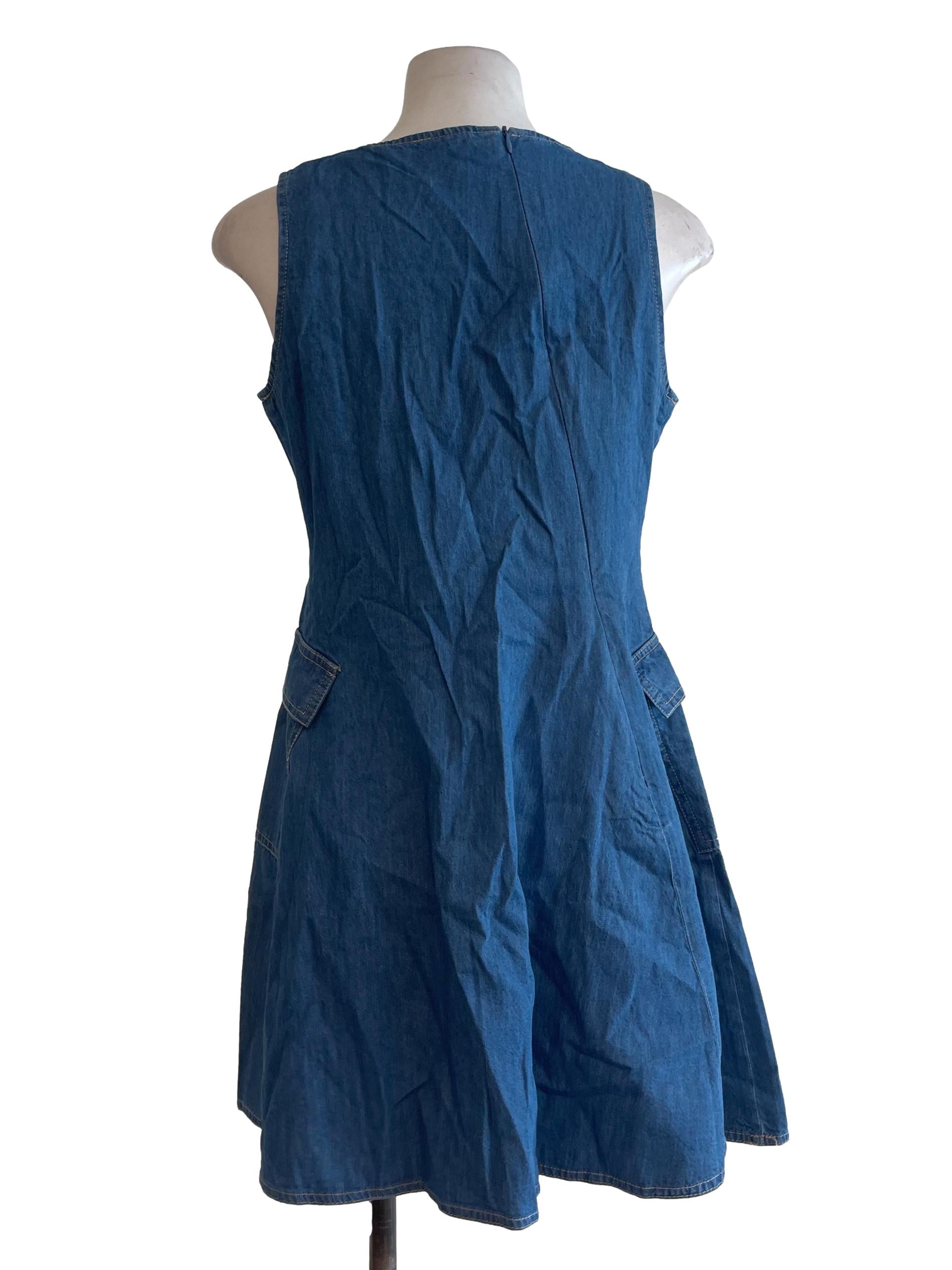 Blue Denim Pocket Dress