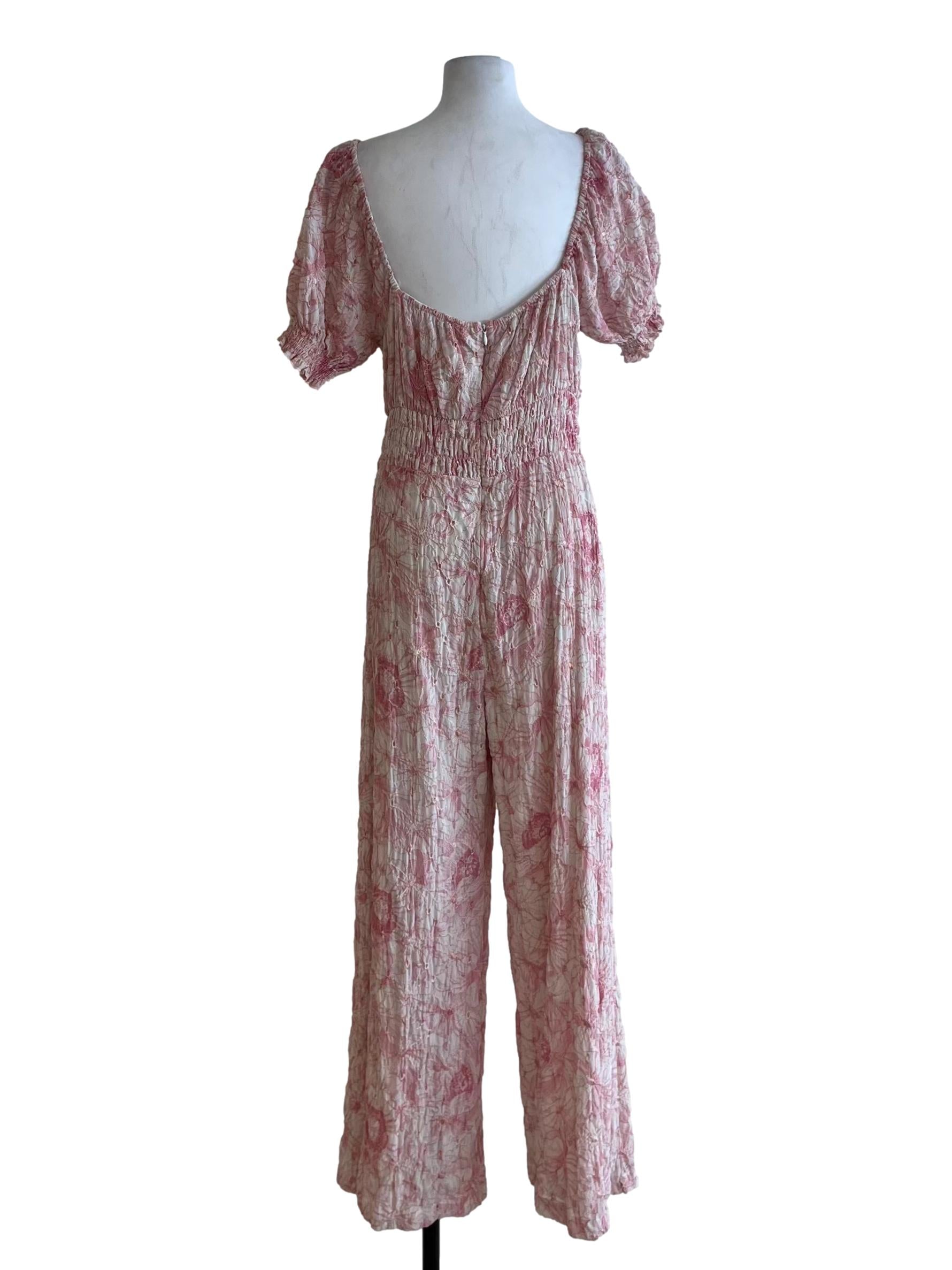 Blush Pink Abstract Jumpsuit