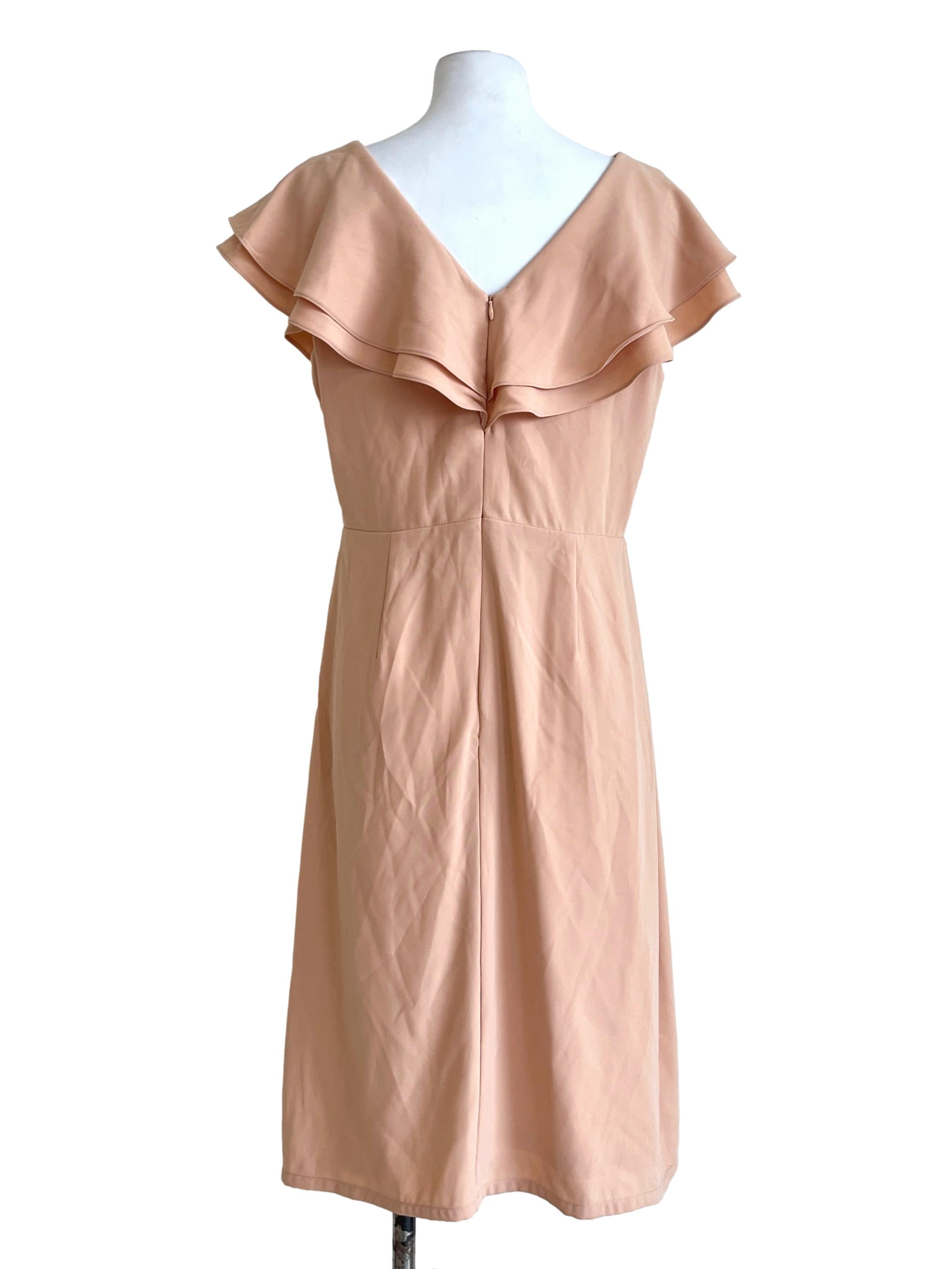 Butterscotch Yellow V-Neck A-Line Dress TCL