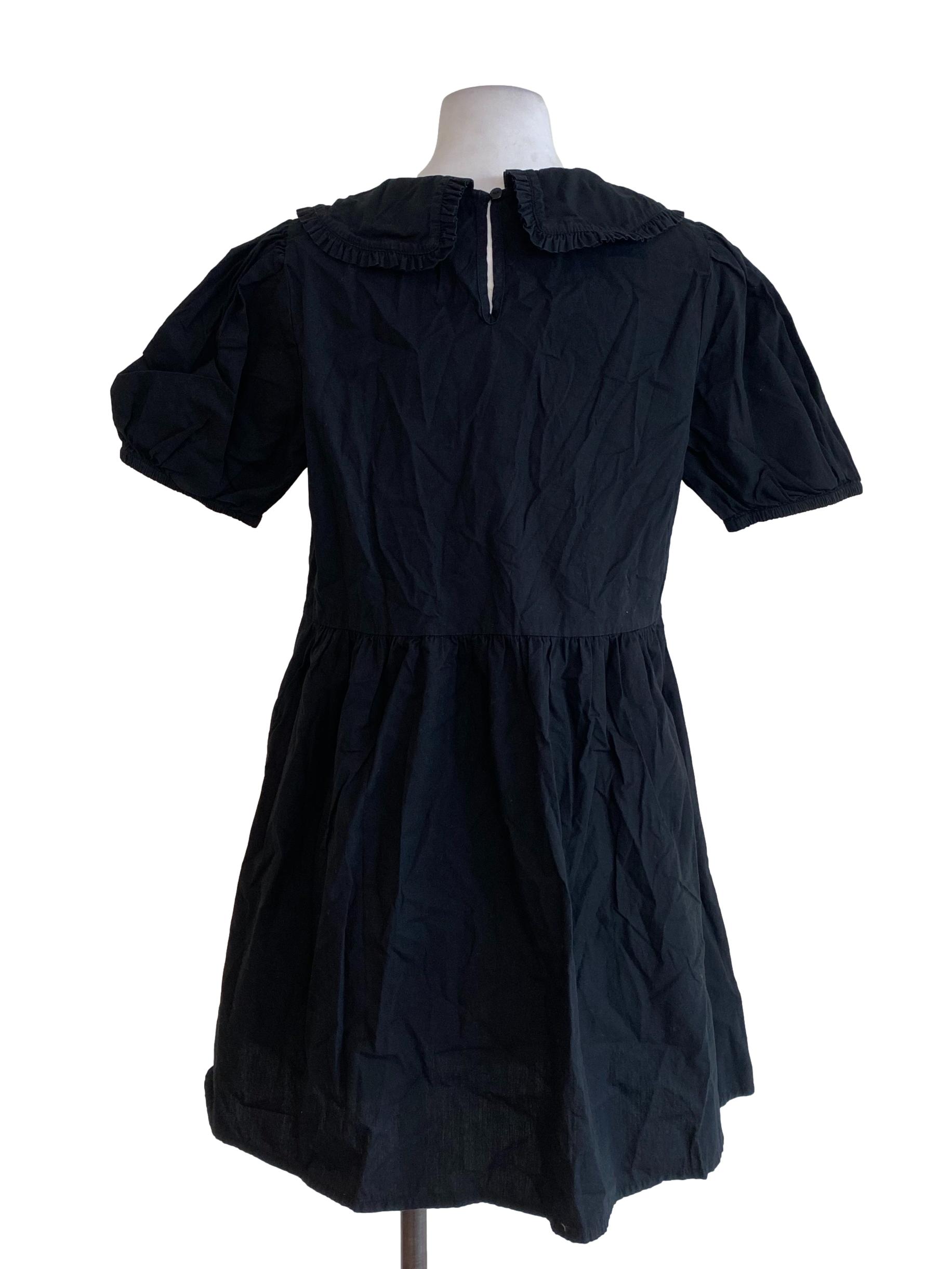 Black Blouson Mini Dress