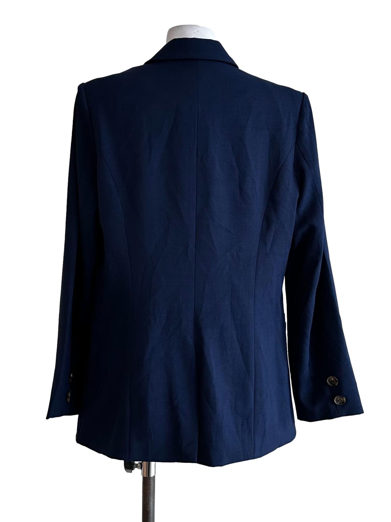 Indigo Blue Plain Lined Blazer