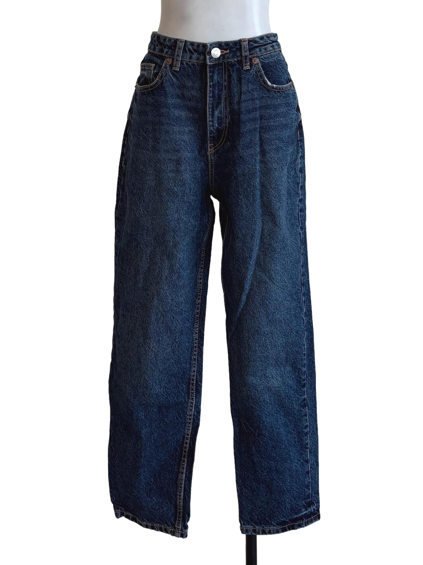 Dark Blue Denim High Waisted Jeans