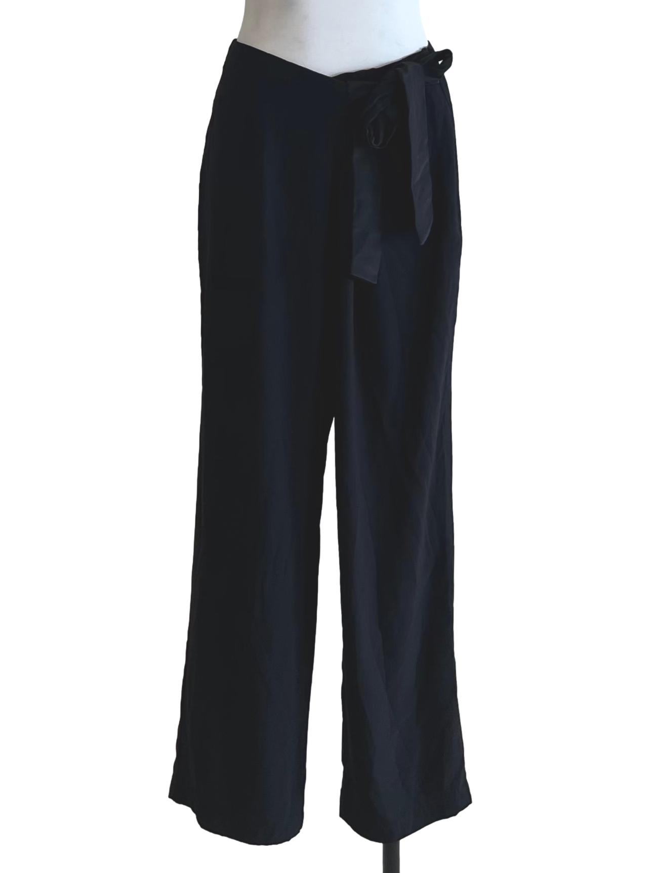 Black High-Waisted Straight Pants