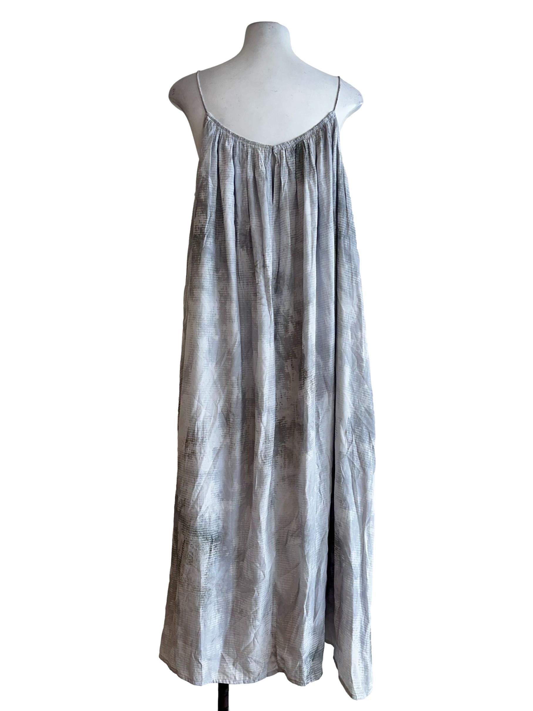Coin Grey Abstract Pattern Sleeveless Dress