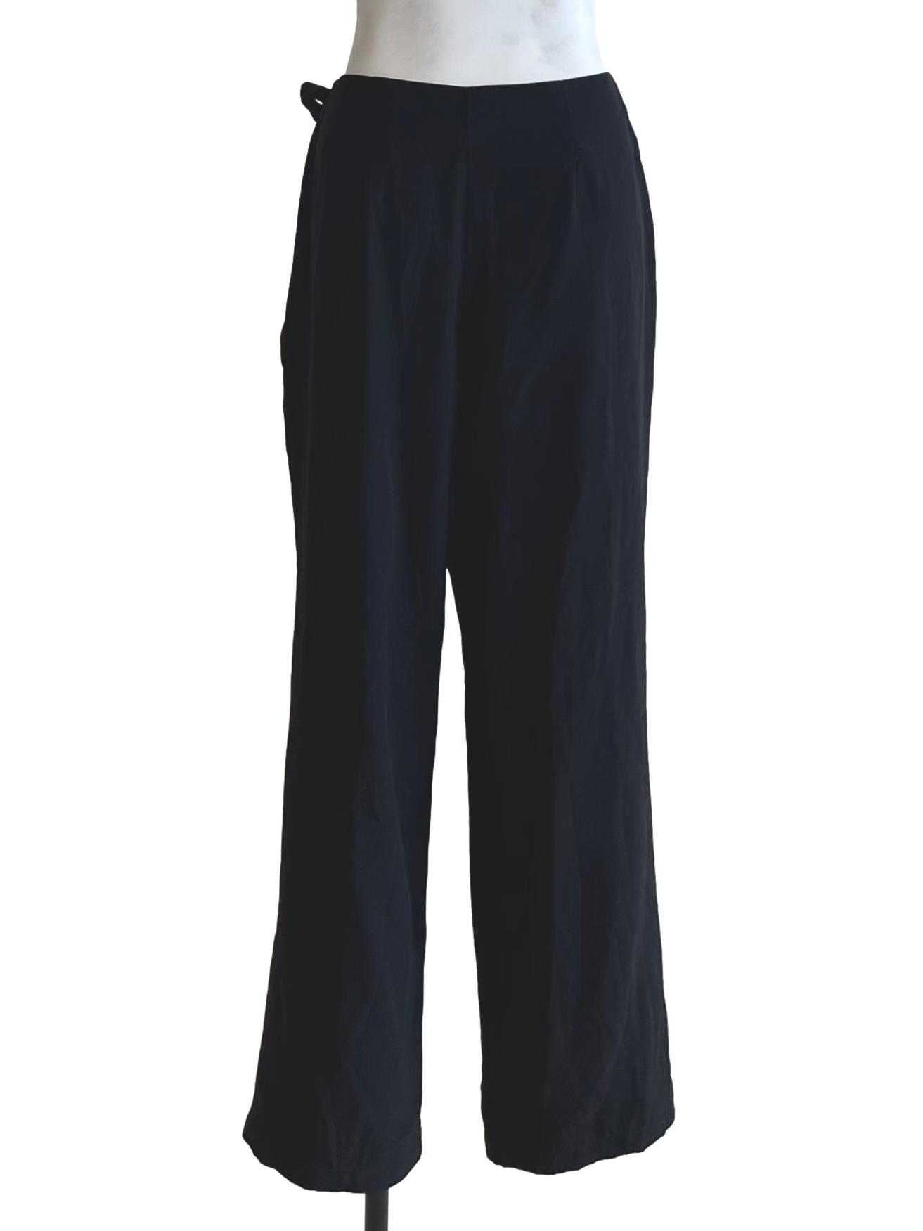 Black High-Waisted Straight Pants