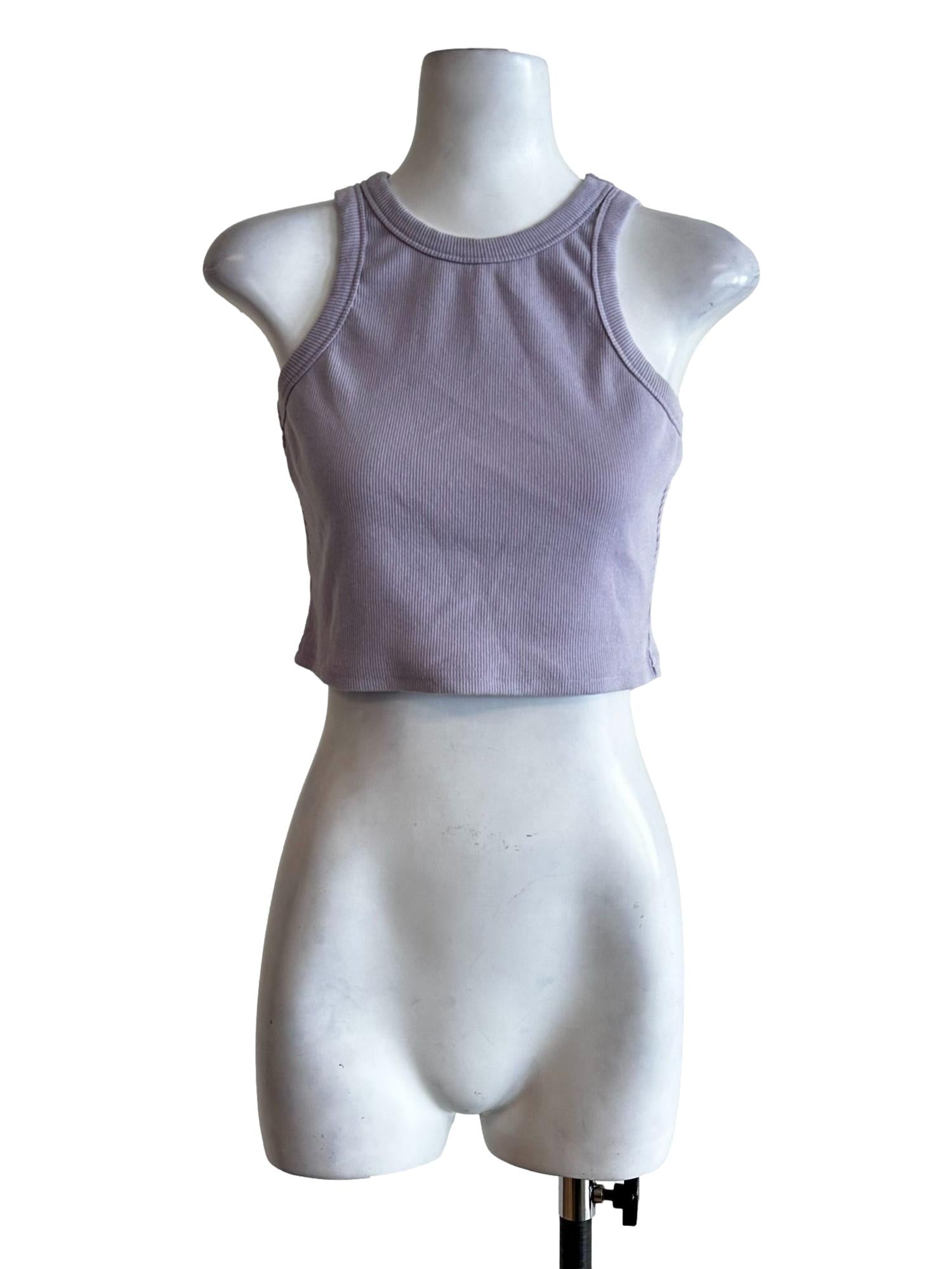 Lavendar Purple Pencil Stripes Pattern Top