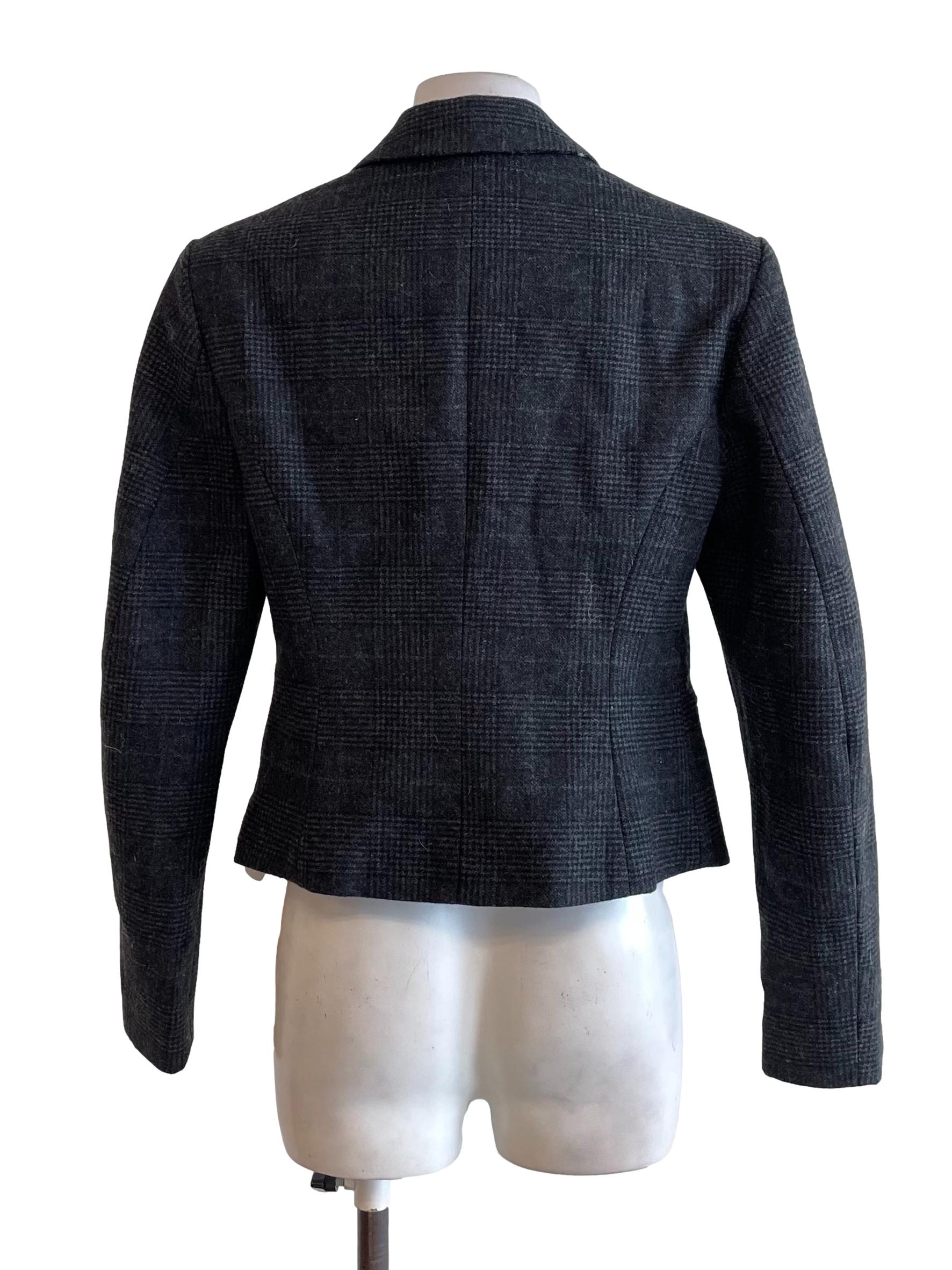 Grey Prince Of Wale Short Blazer