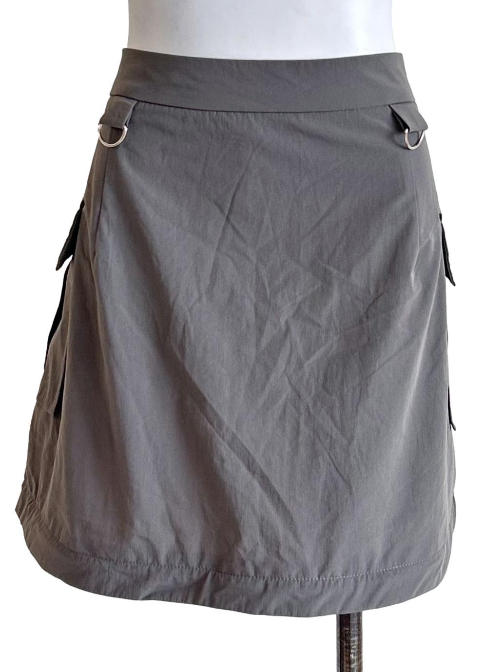 Grey Cargo Mini Skirt