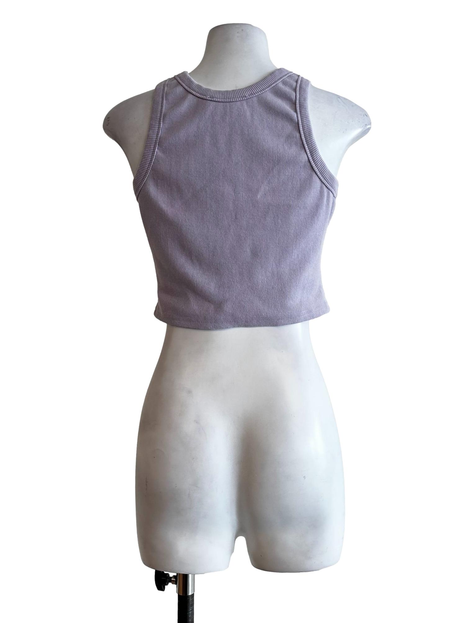 Lavendar Purple Pencil Stripes Pattern Top