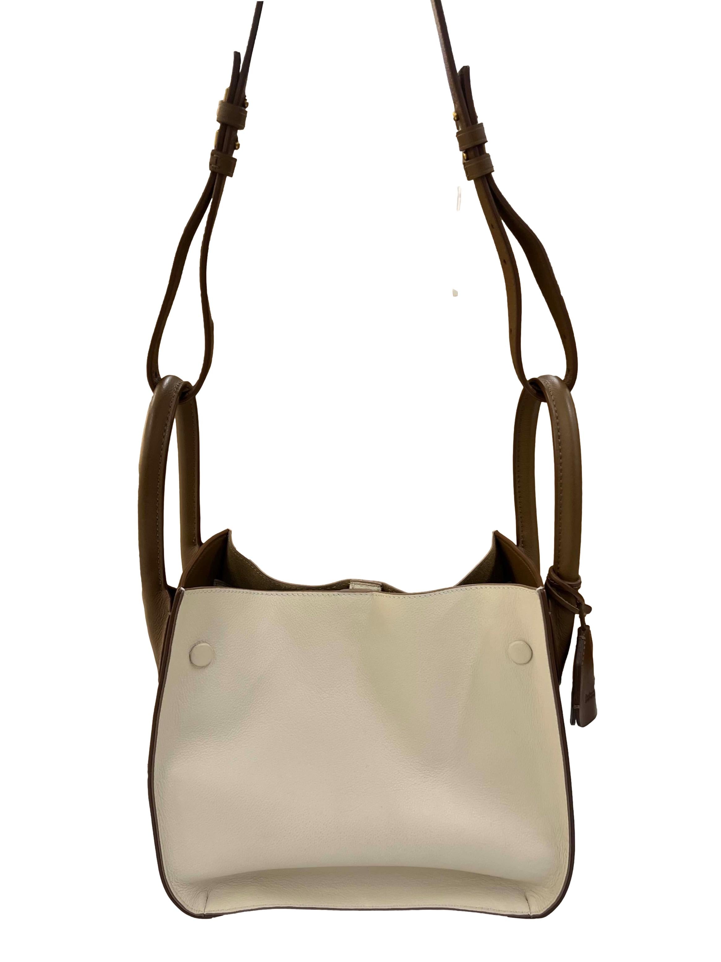 Beige Pu Leather Rabeanco Shoulder Bag CSN*