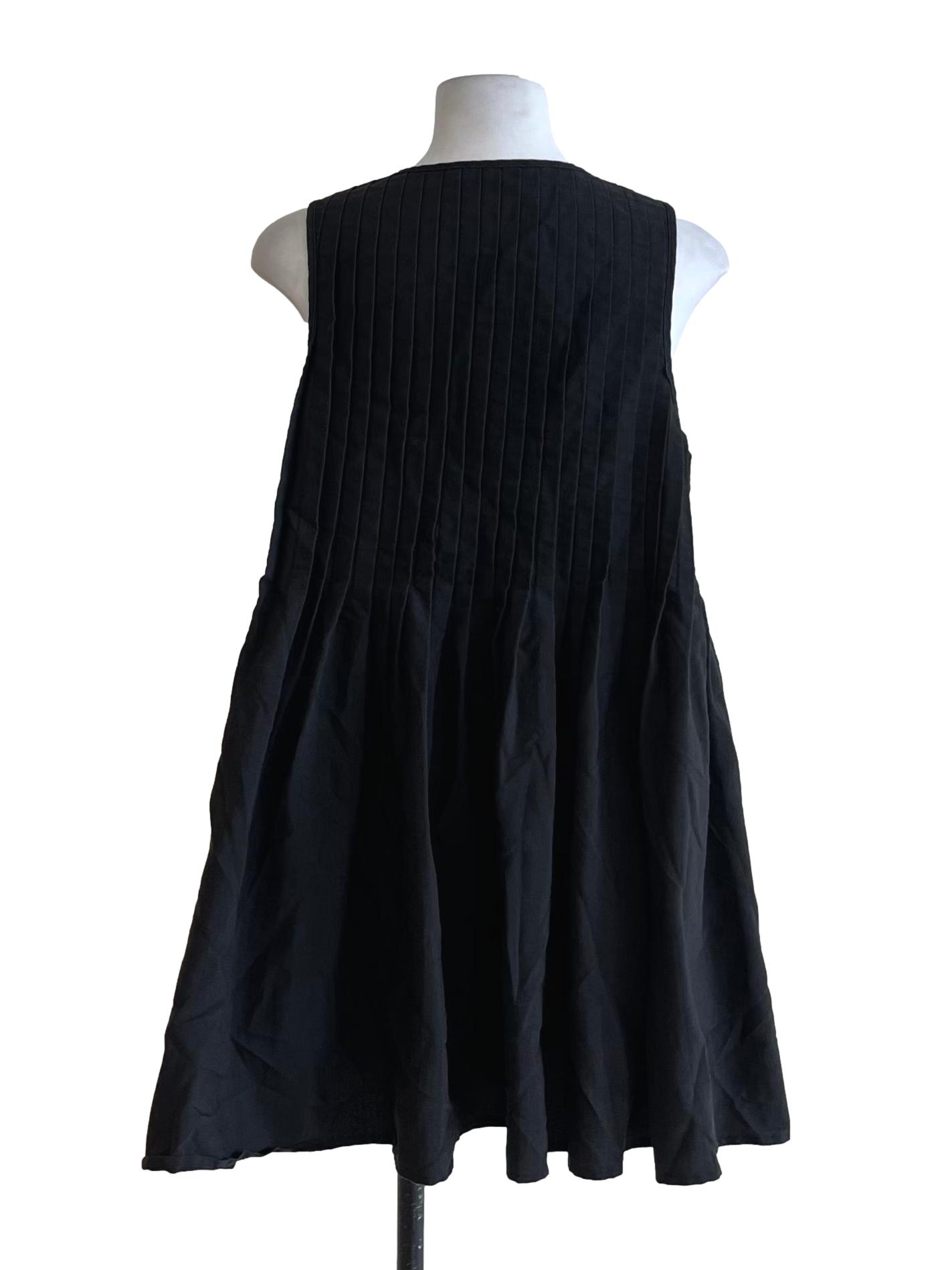 Shadow Grey Pleated Sheath Dress