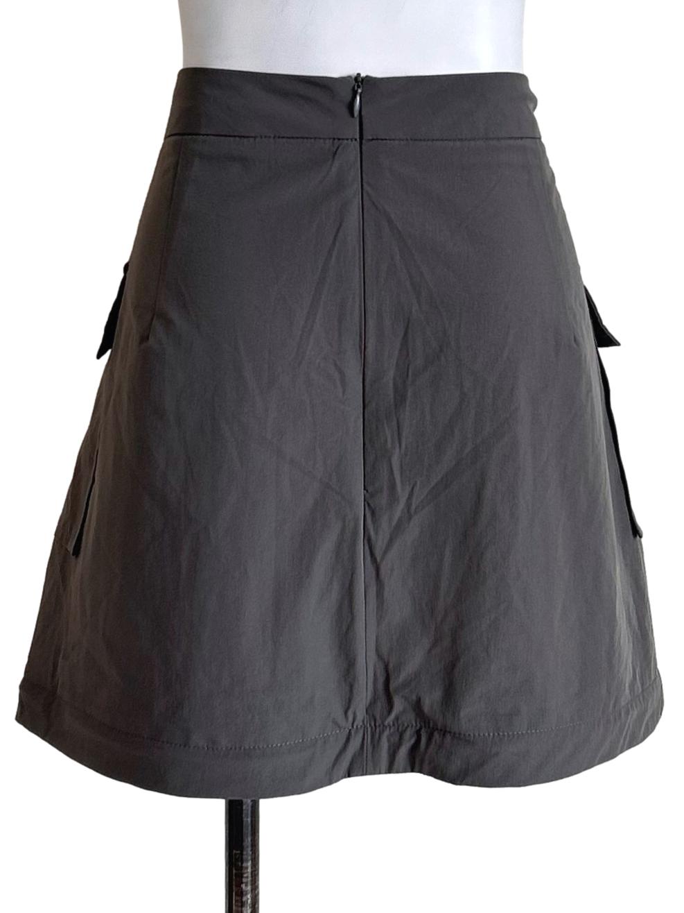 Grey Cargo Mini Skirt