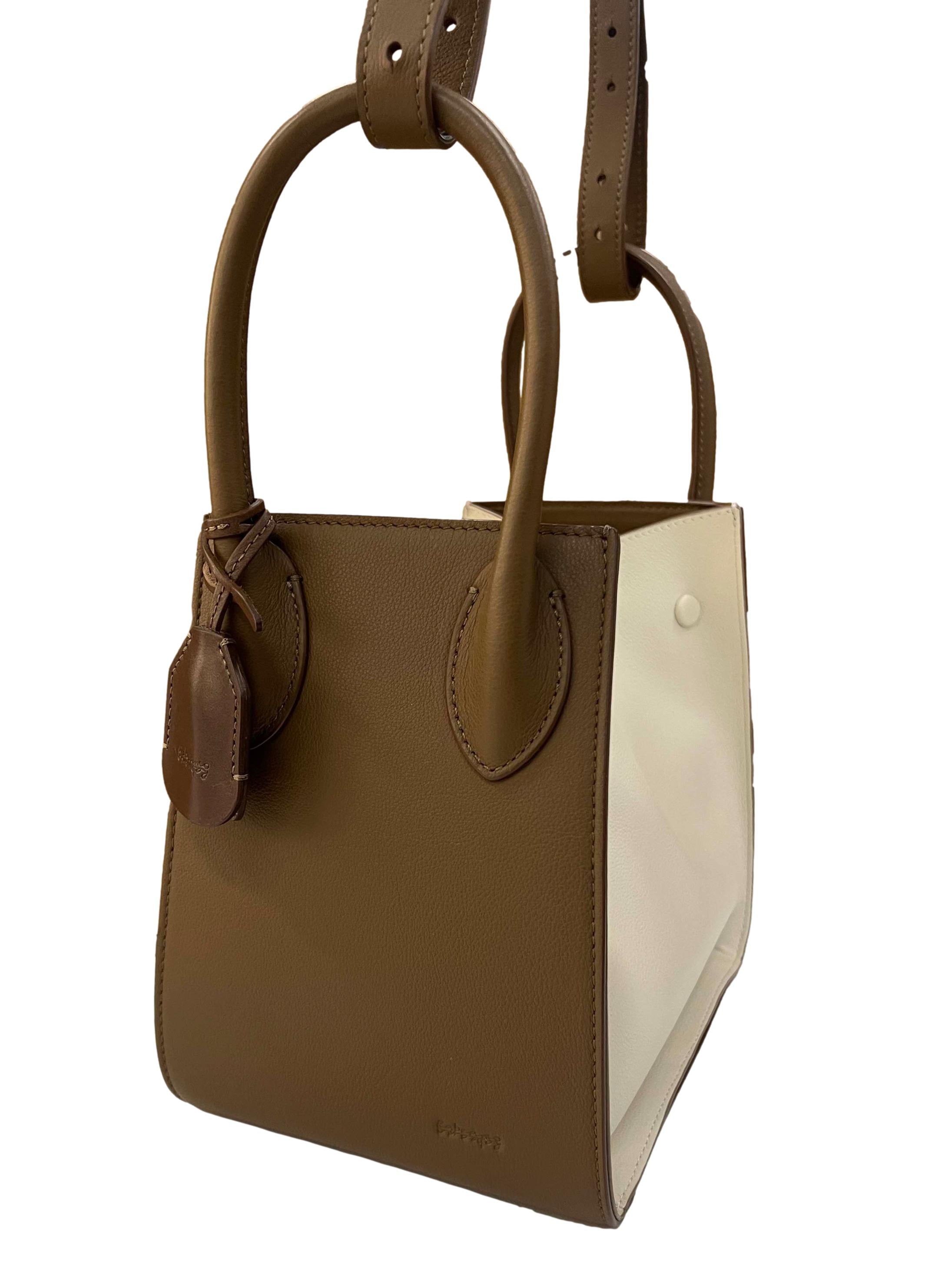 Beige Pu Leather Rabeanco Shoulder Bag CSN*