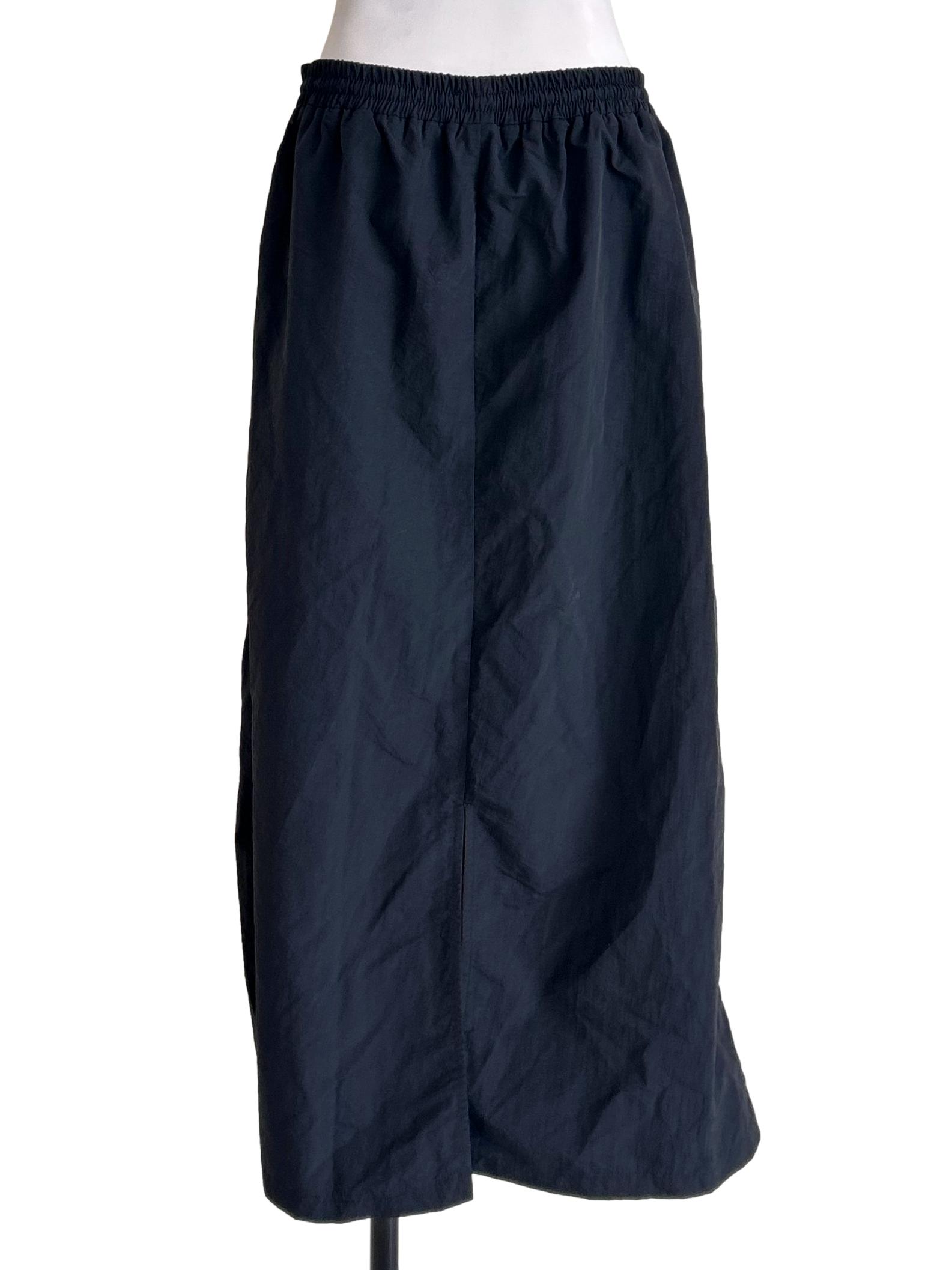 Black Drawstring Maxi Skirt