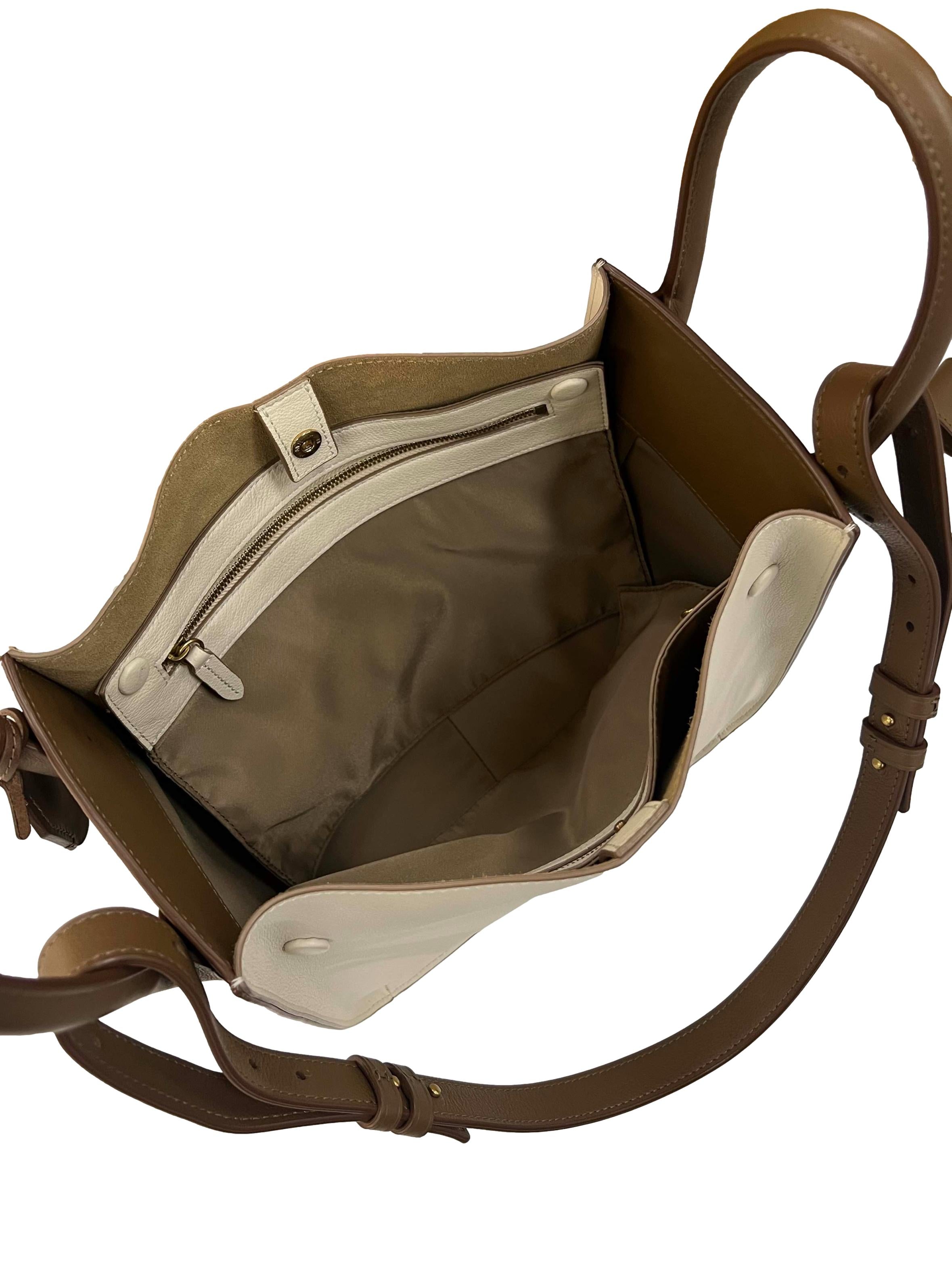 Beige Pu Leather Rabeanco Shoulder Bag CSN*