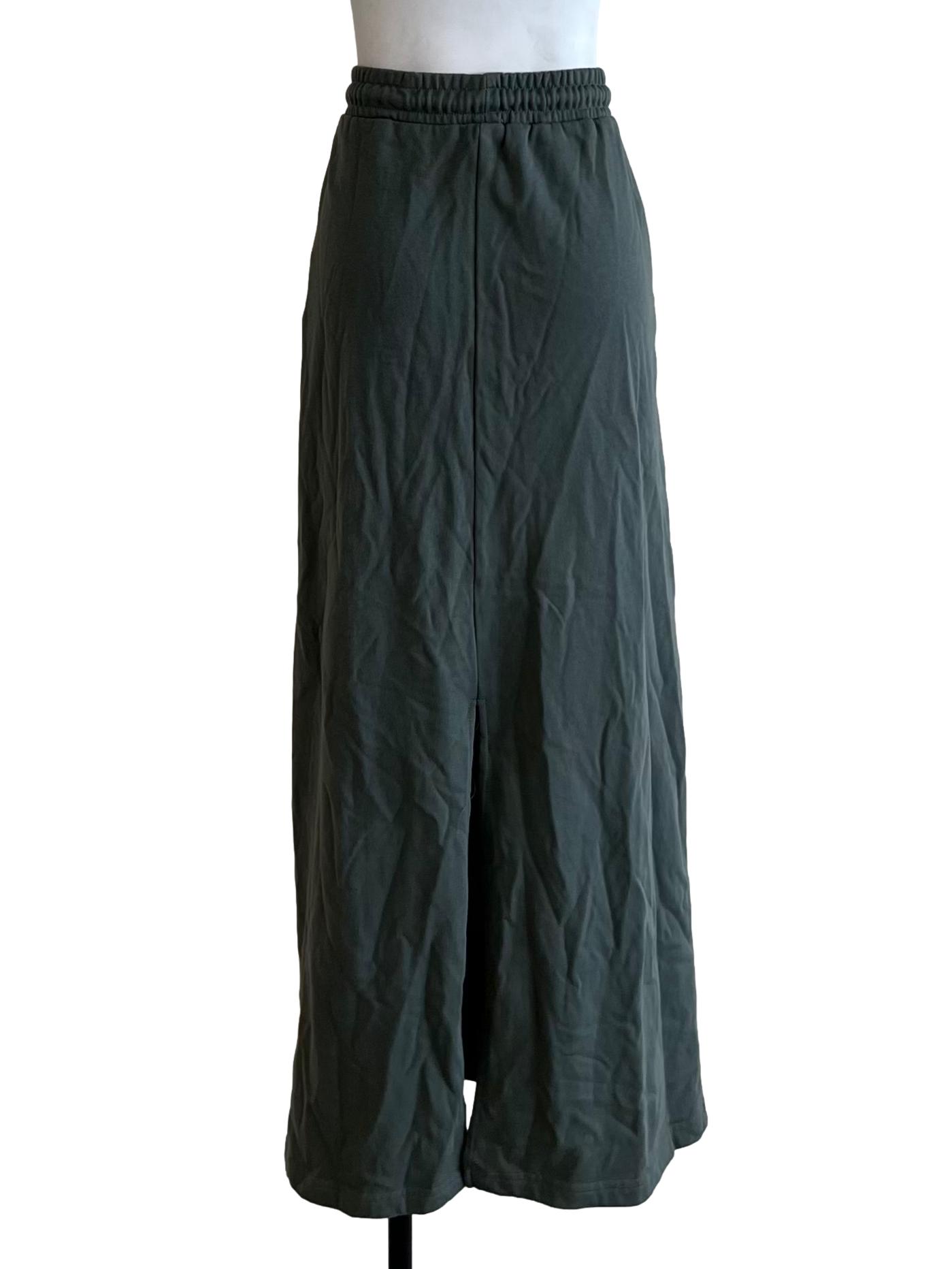 Sage Green High-Waisted A-Line Skirt