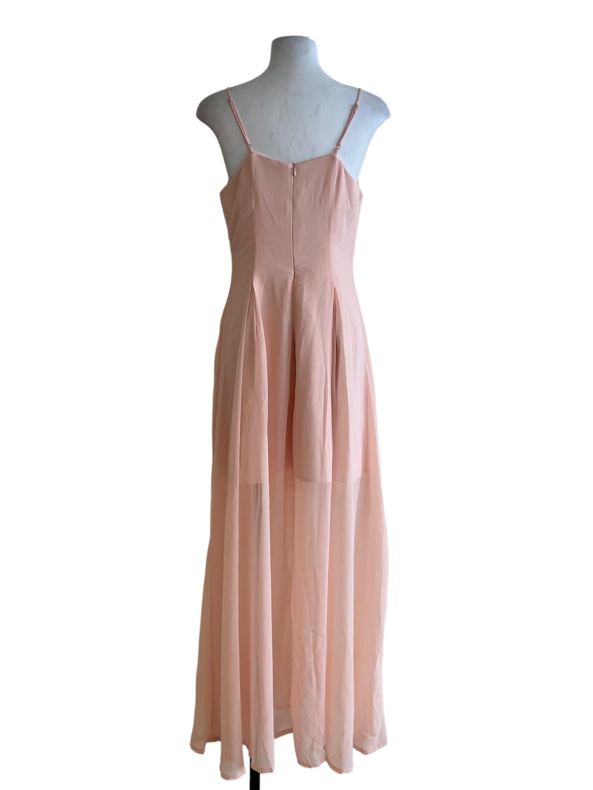 Blush Pink Spaghetti Strap Sheath Dress