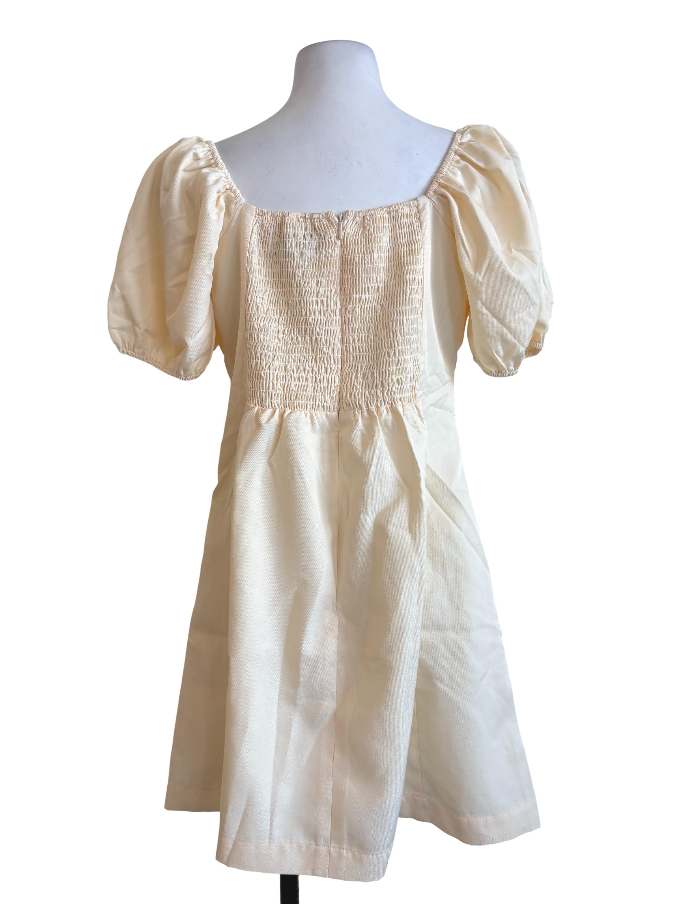 Butter Yellow Pleated Babydoll Dress