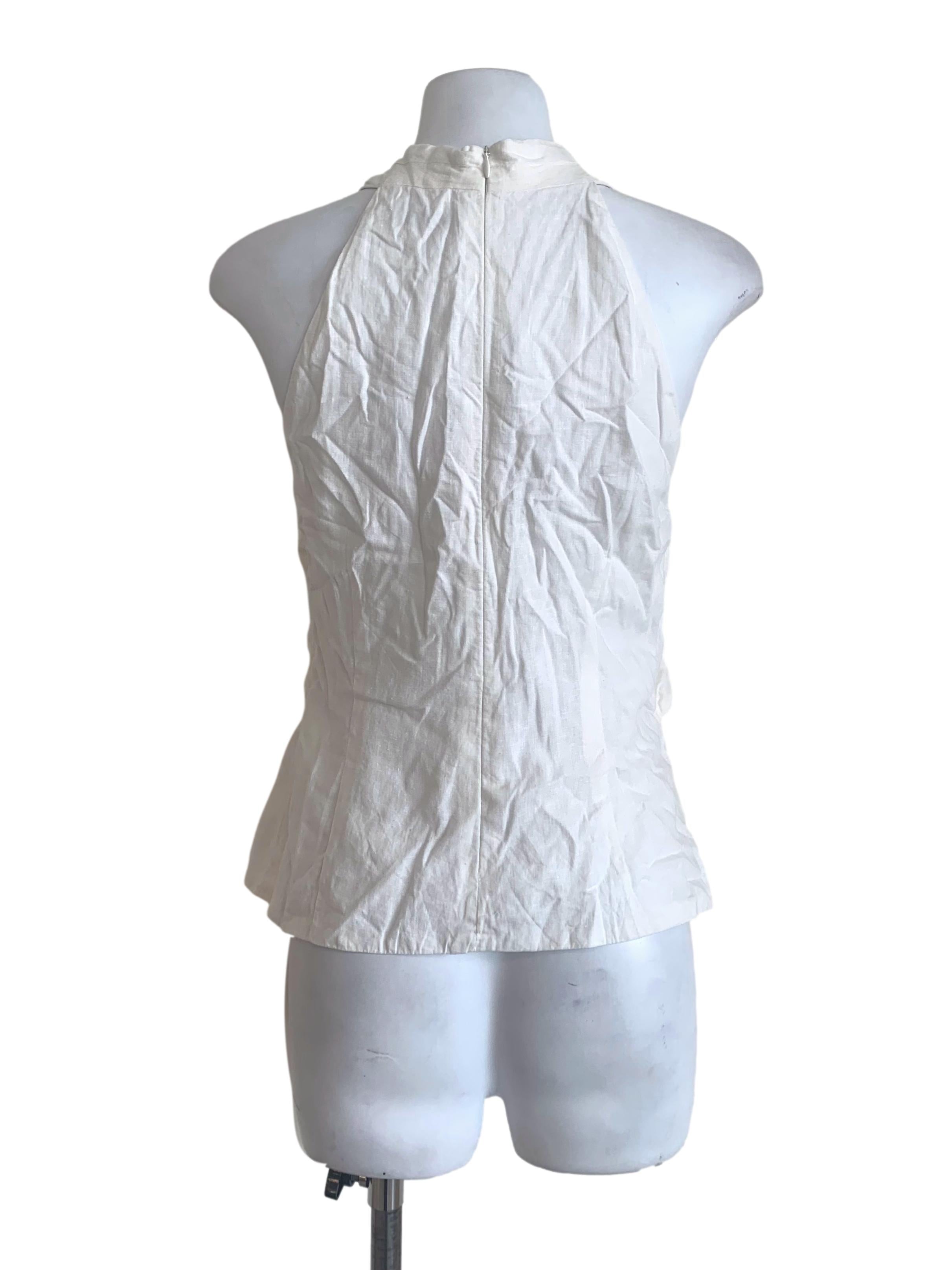 Pearl White Halter Neck Top