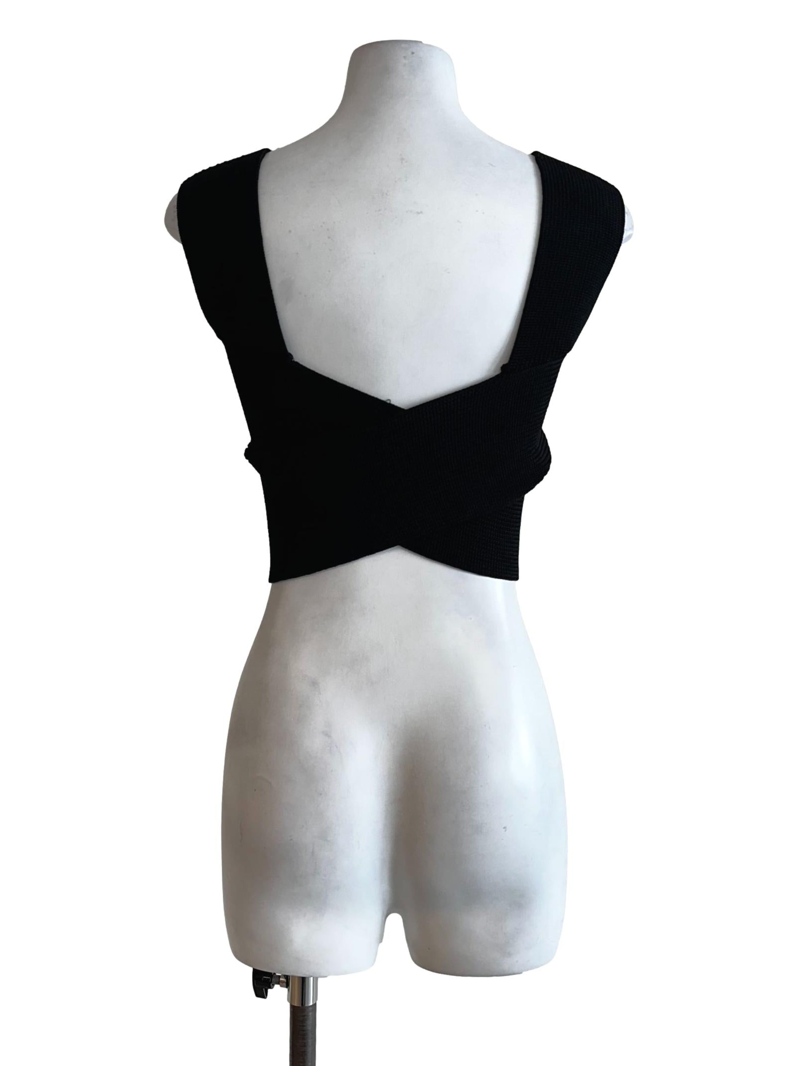 Black Knitted Sleeveless Top