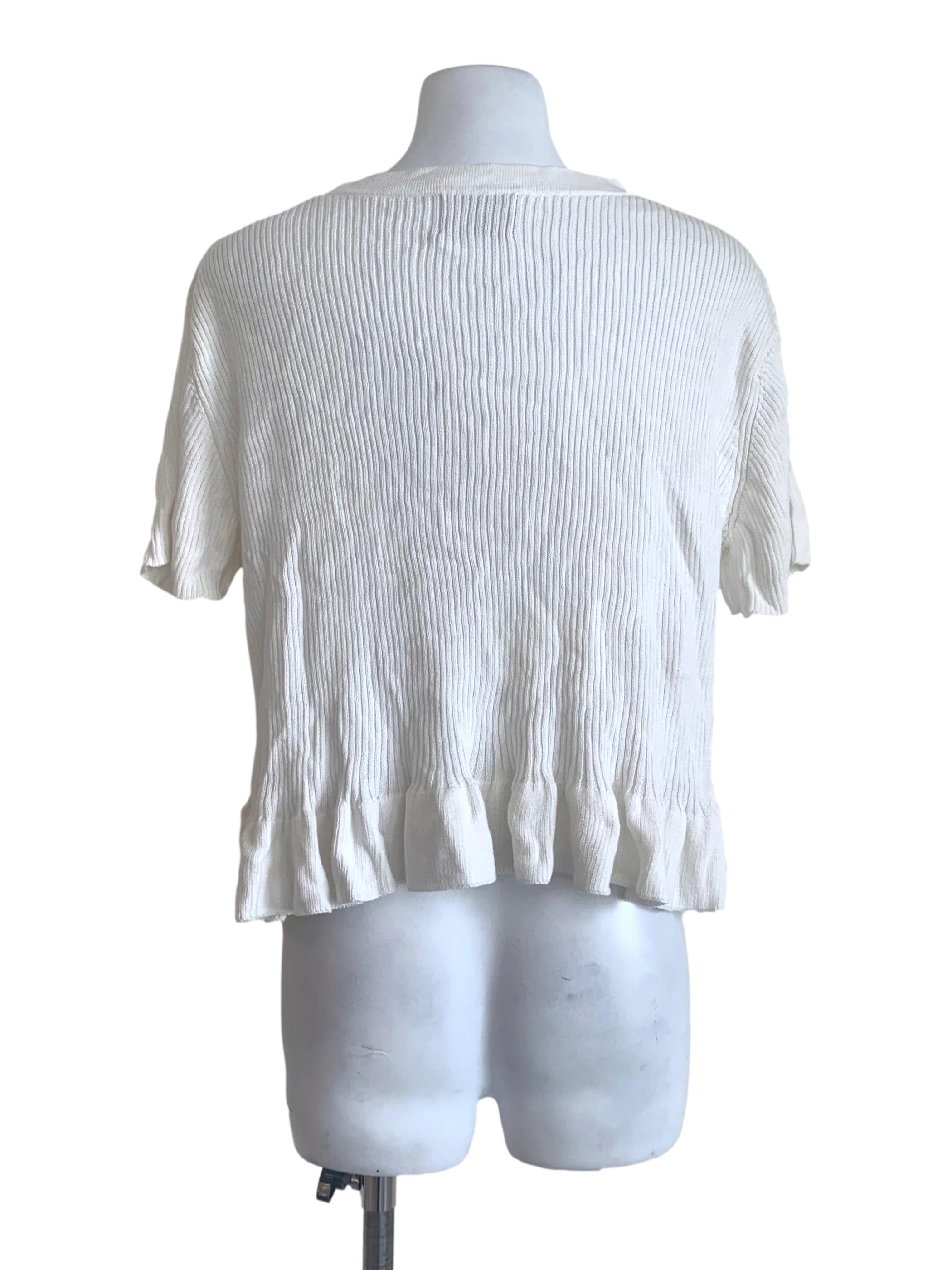 Cotton White Buttoned Top