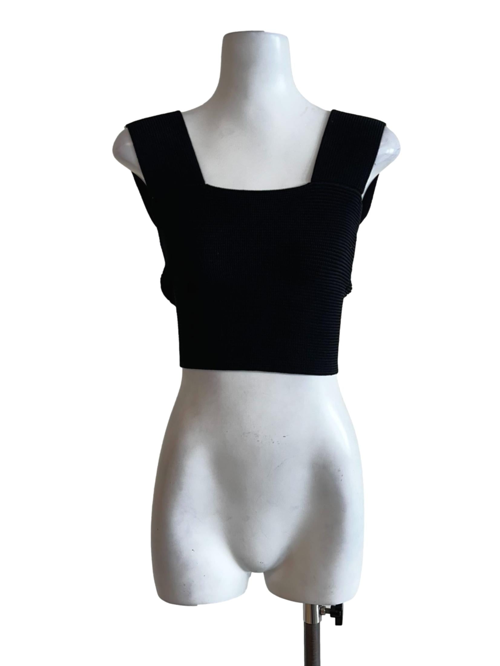 Black Knitted Sleeveless Top