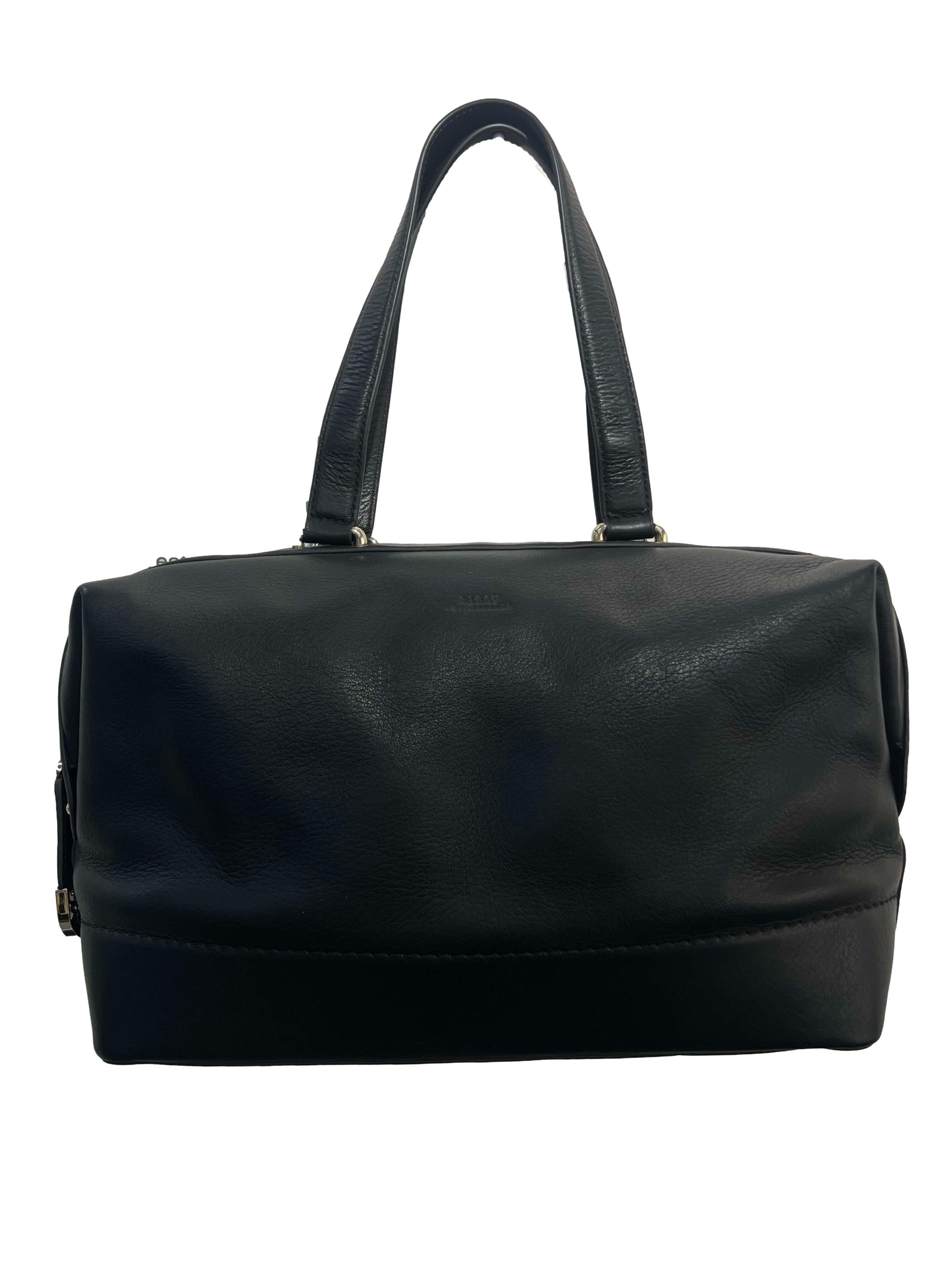 Black Leather Bally Duffle Bag CSN*