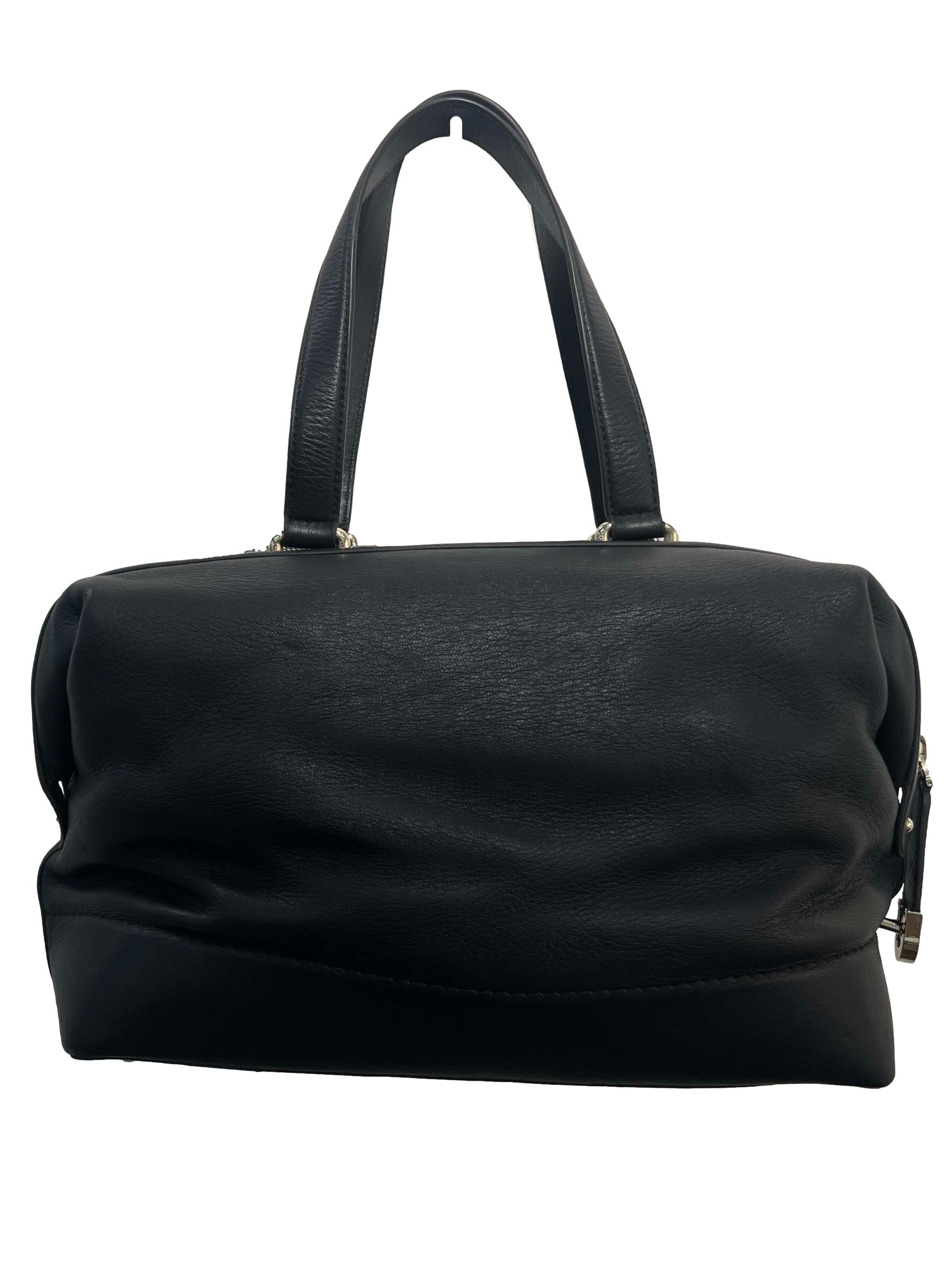 Black Leather Bally Duffle Bag CSN*