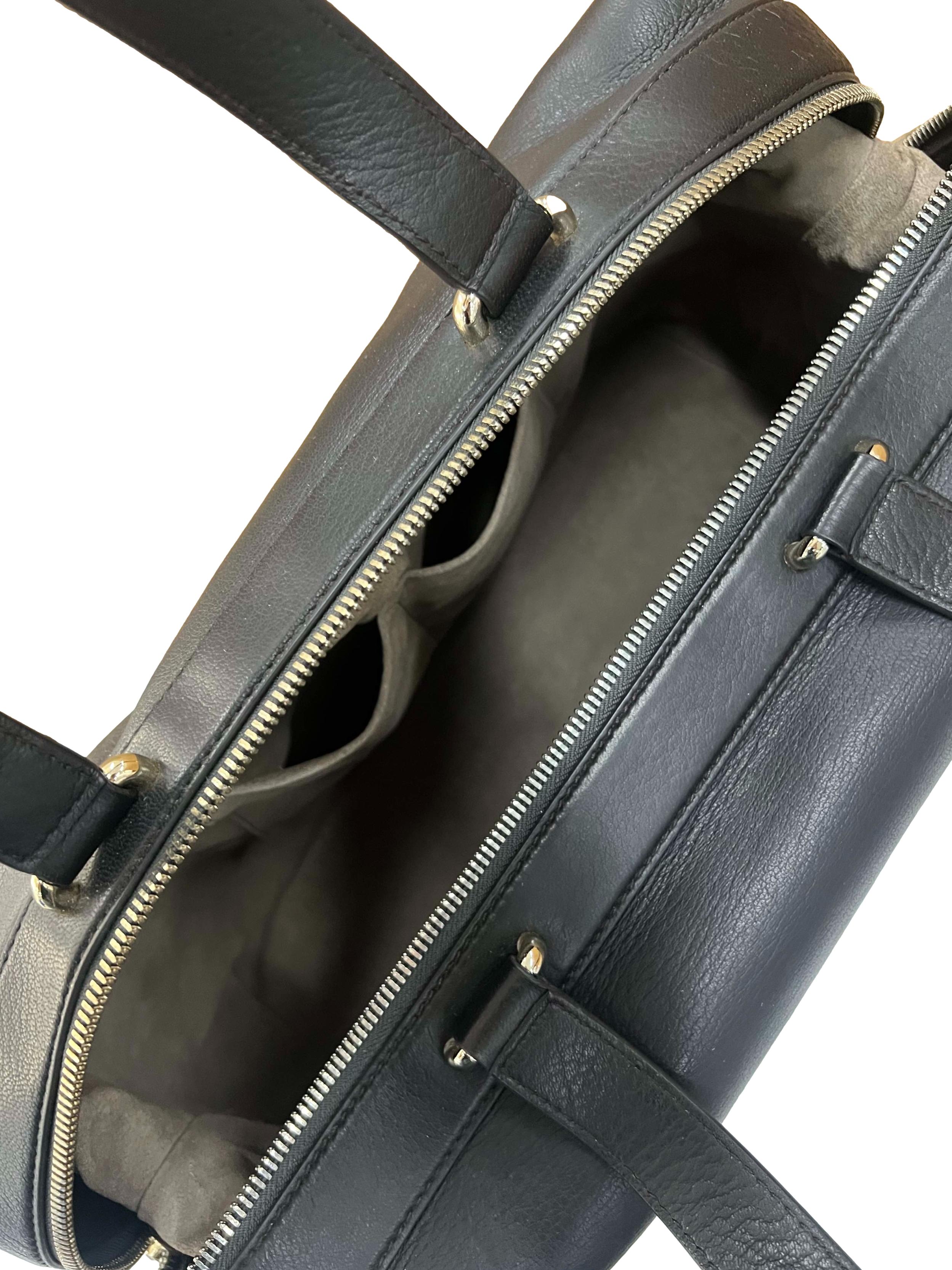 Black Leather Bally Duffle Bag CSN*
