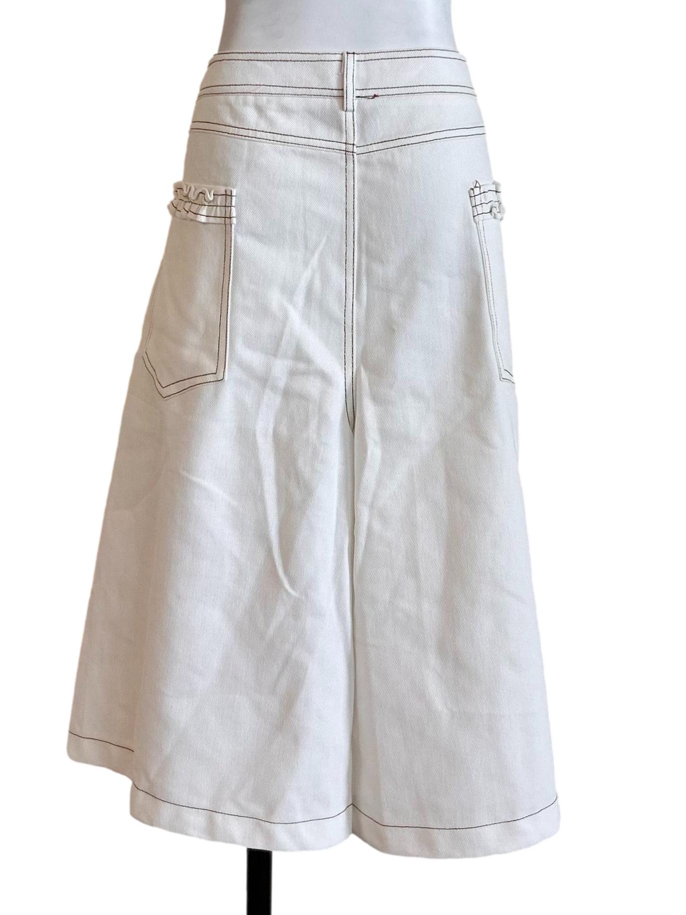 White Wide Leg Jorts