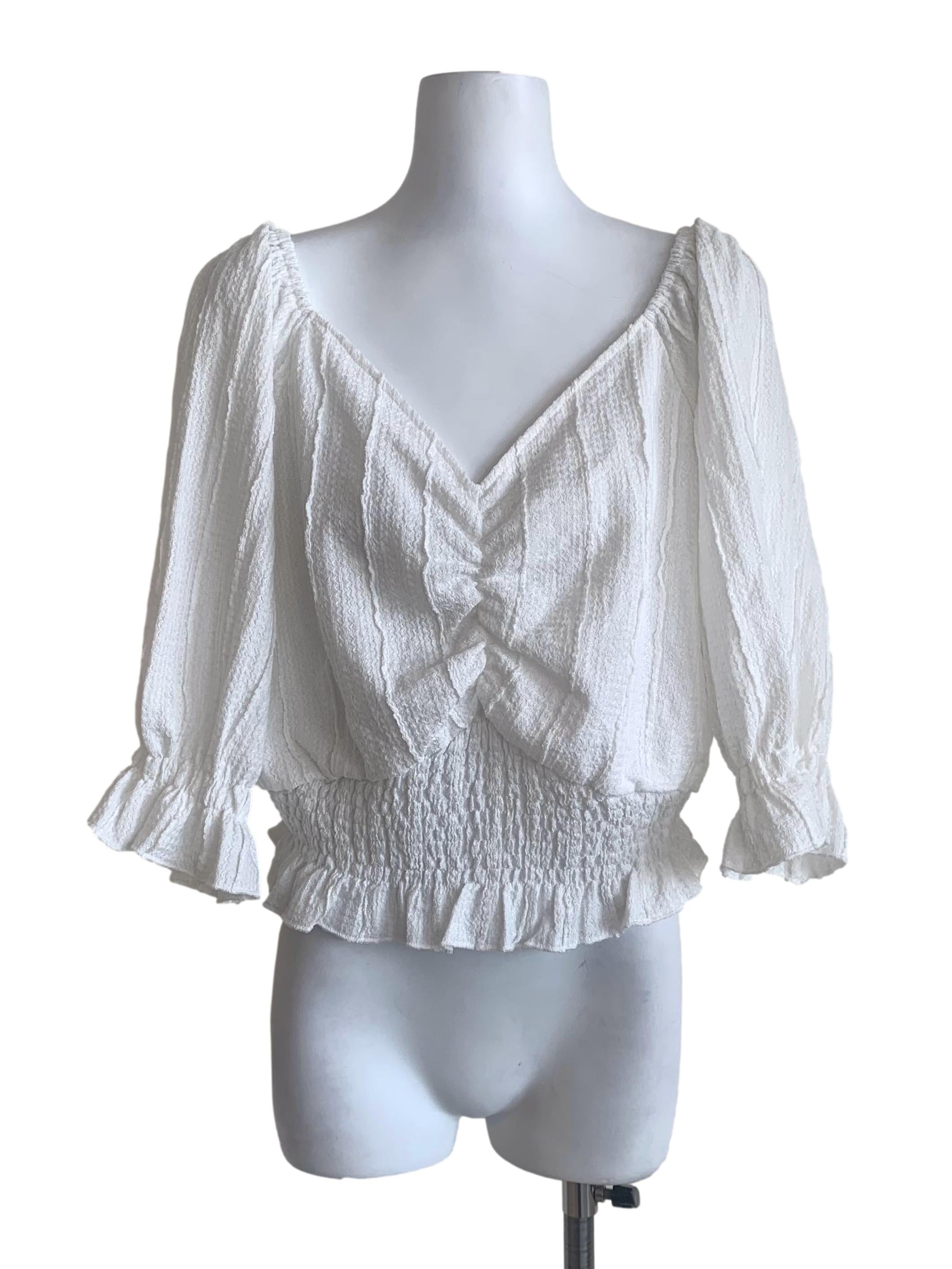 Cotton White Empire Top