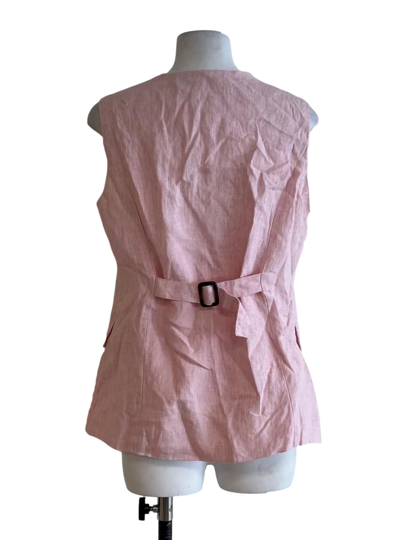 Blush Pink Jewel Neckline Sleeveless Top