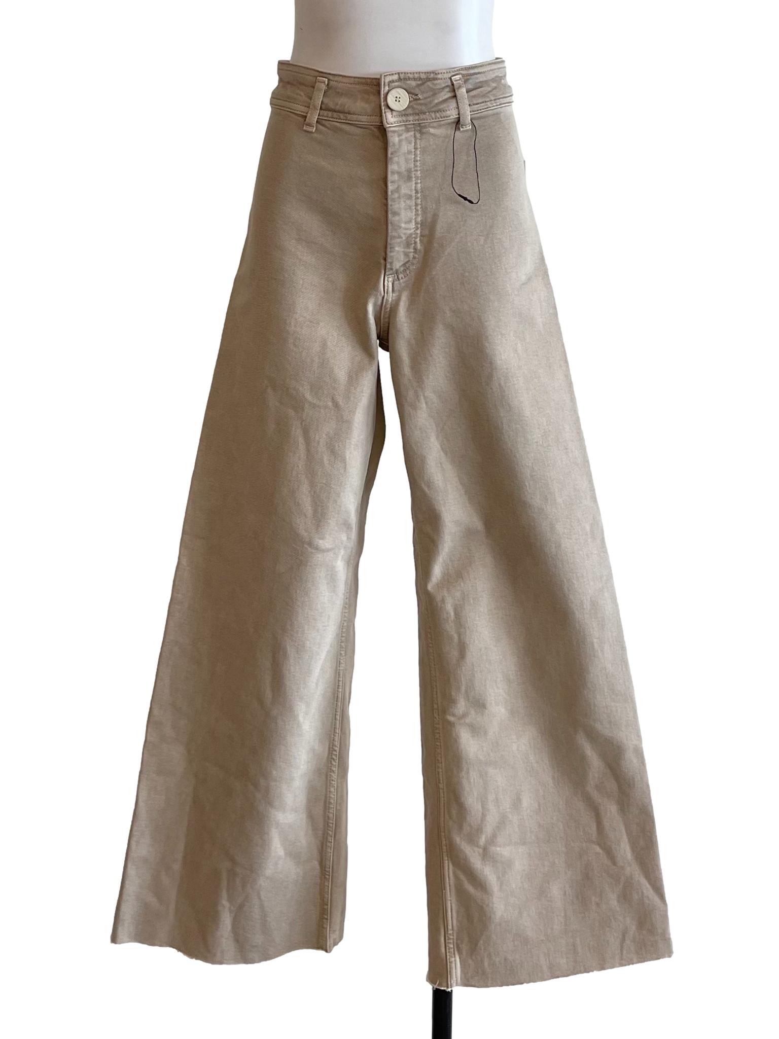 Oat Distressed Baggy Jeans