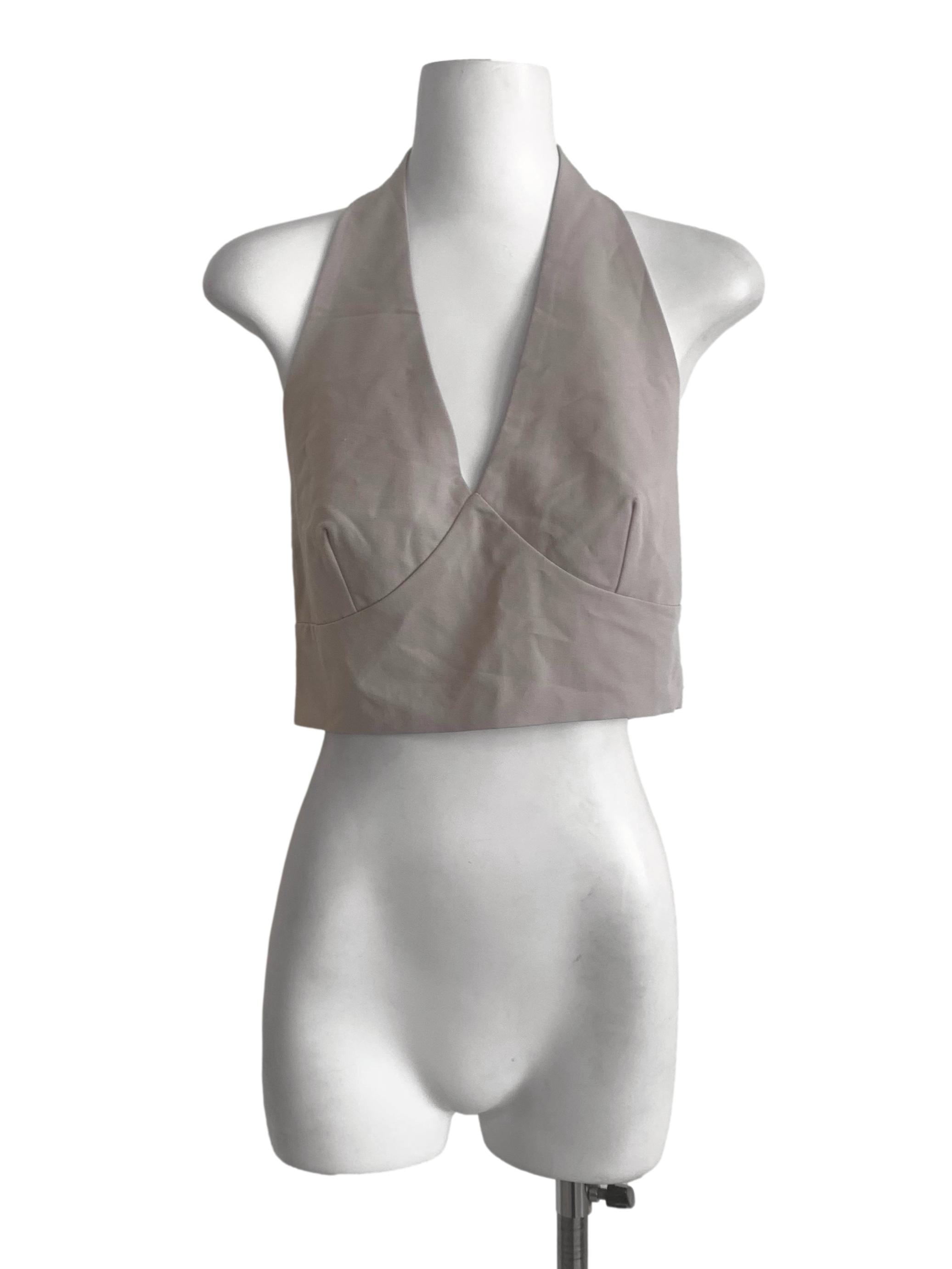 Sandcastle Beige Crop Top