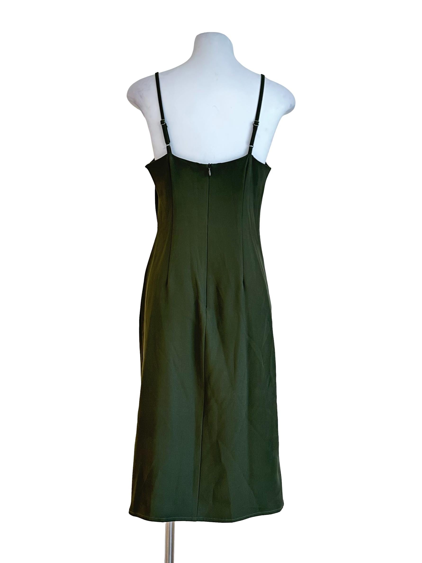 Seaweed Green Plain Dress