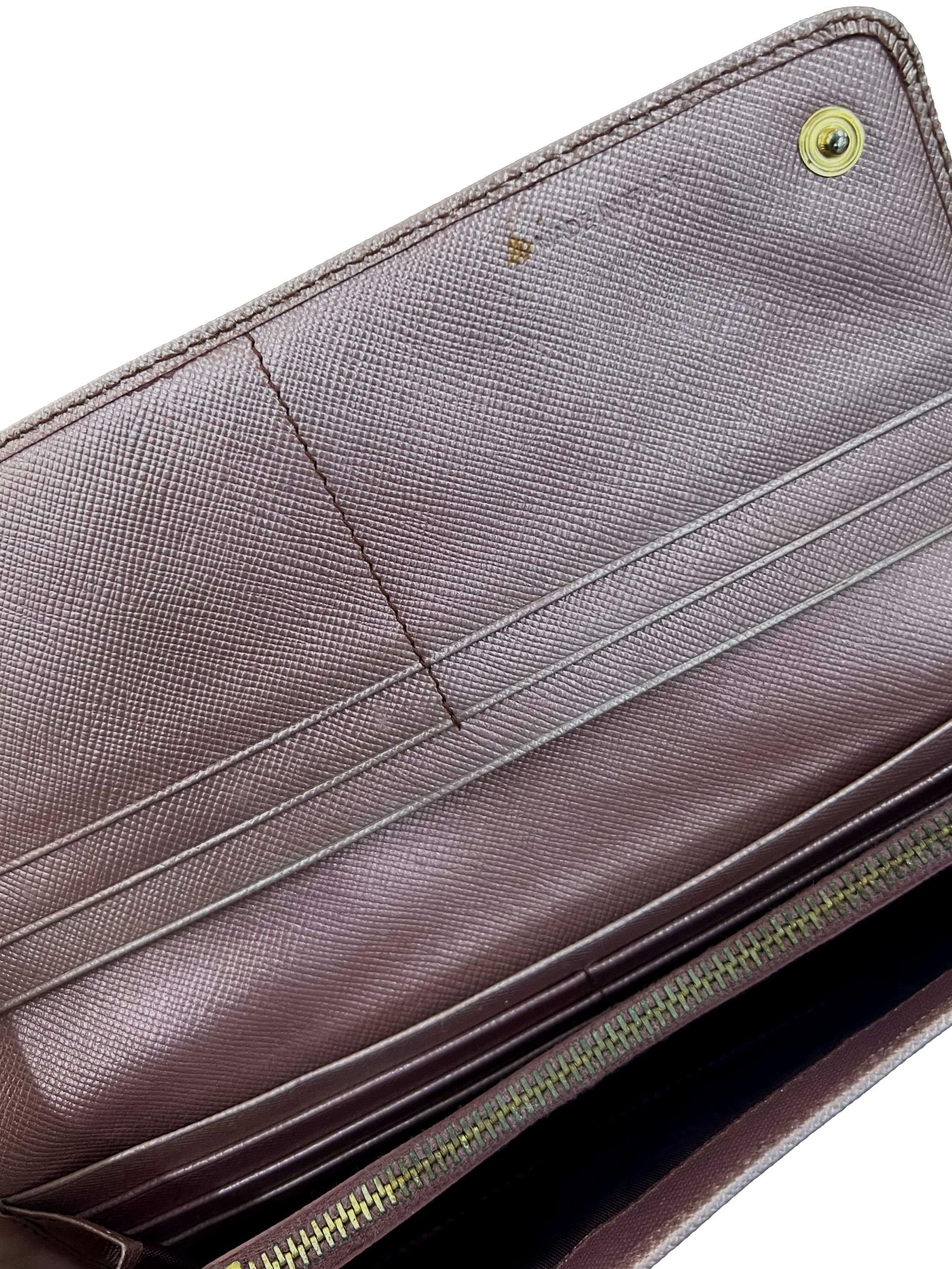 Pink Leather Prada Saffiano Long Wallet CSN