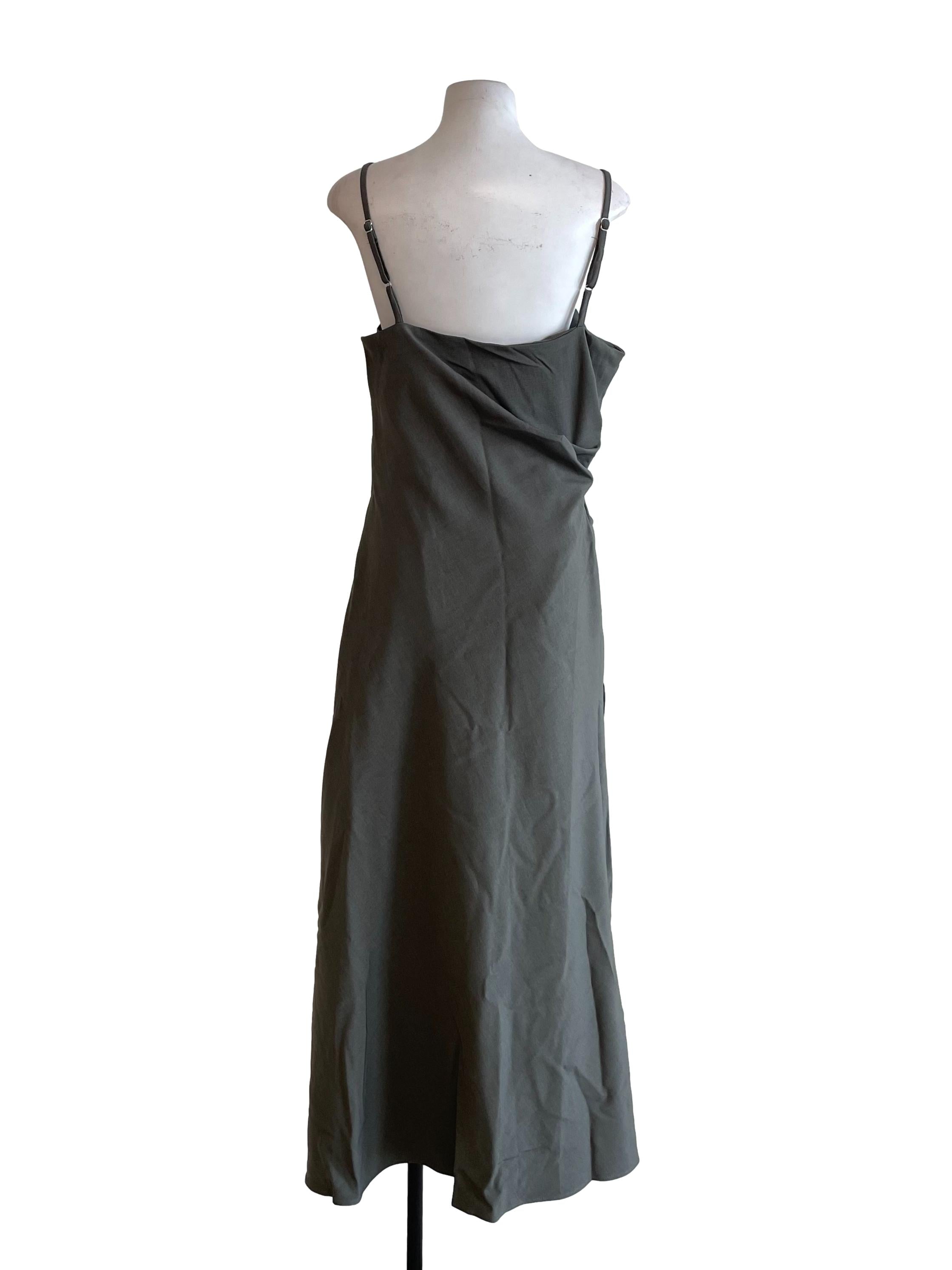 Ash Draped Slip Dress