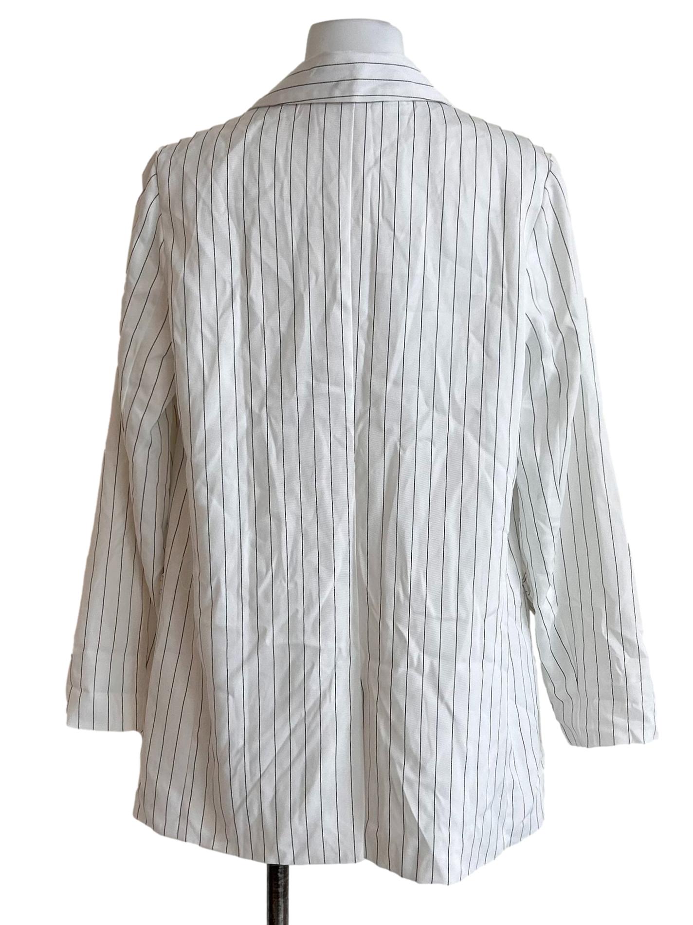 Off-White Pinstripe Blazer