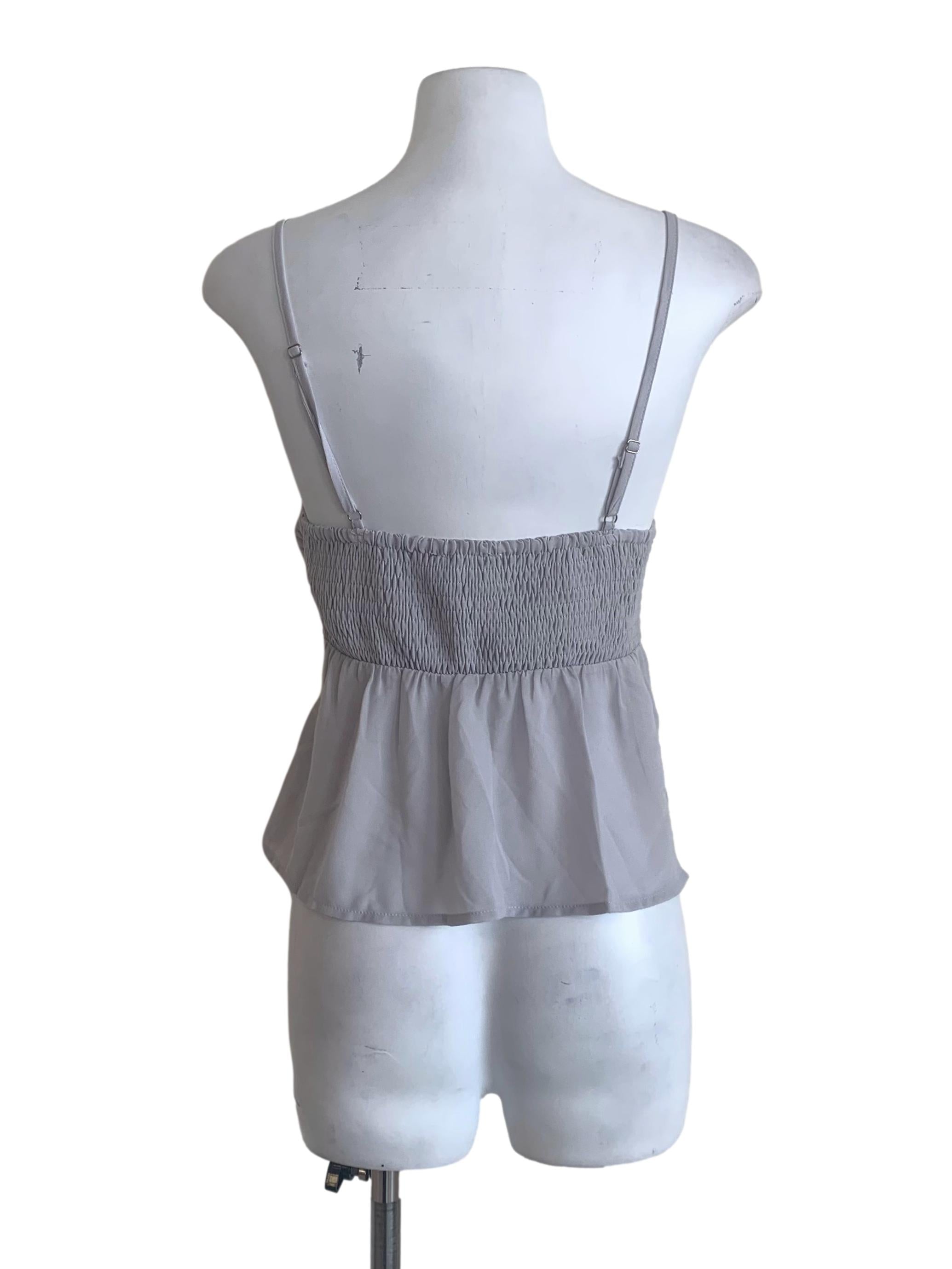Coin Grey Spaghetti Strap Top