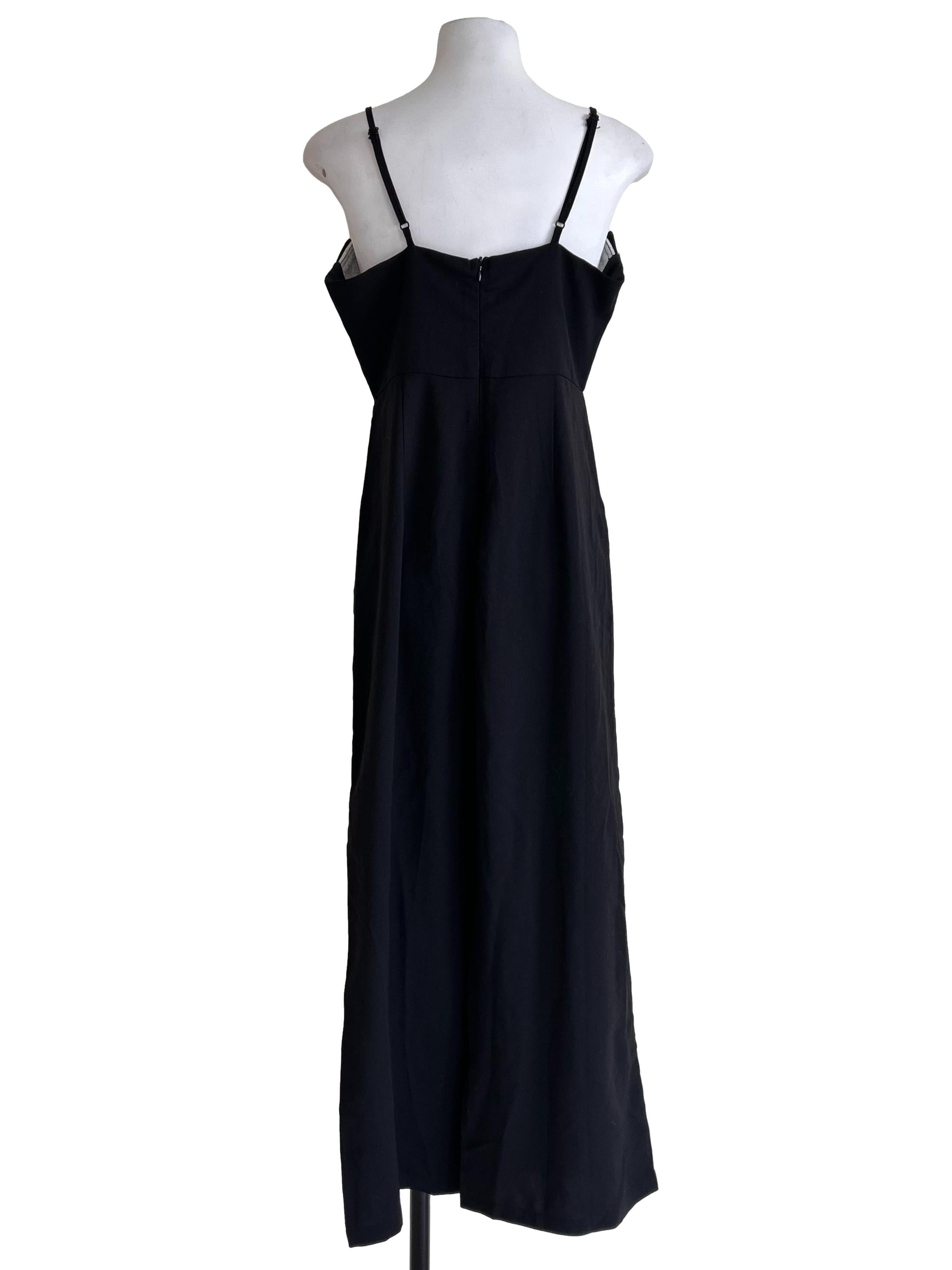 Black Wide Leg Sweetheart Neckline Jumpsuit