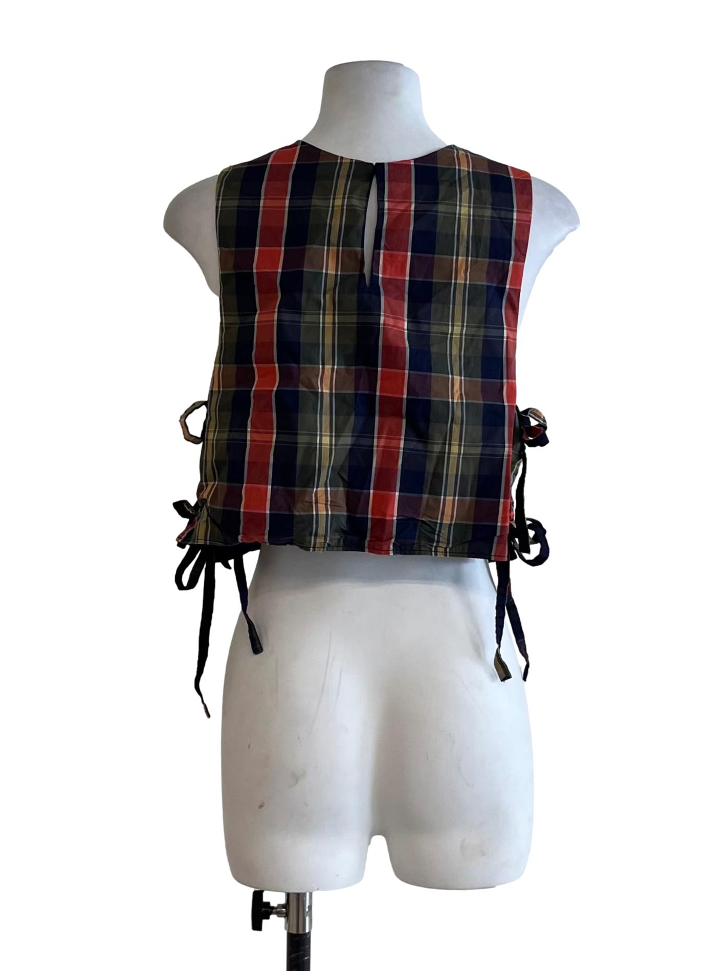 Navy Blue Jewel Neckline Sleeveless Top